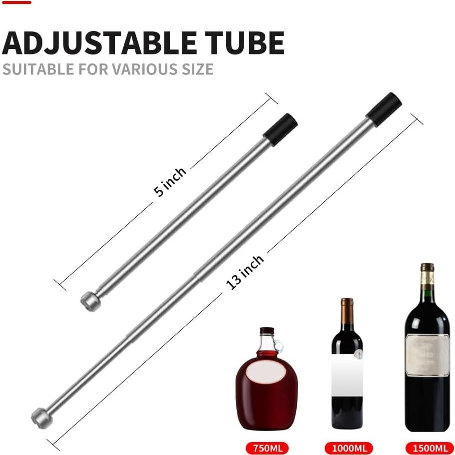 Dispensador de Vino Eléctrico Rocyis con Aerador y Tubo Ajustable