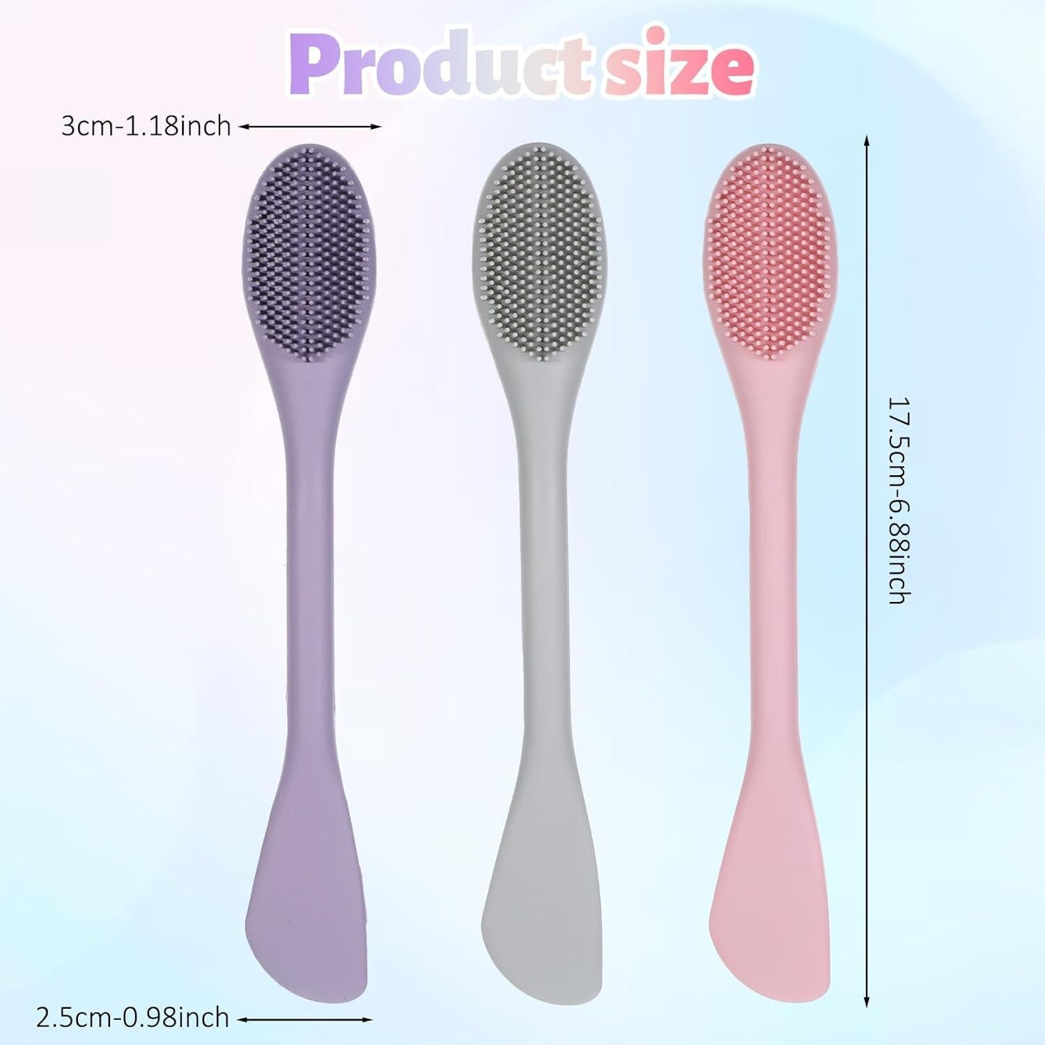 Set de 3 Cepillos Faciales de Silicona Bruislard 17.5cm