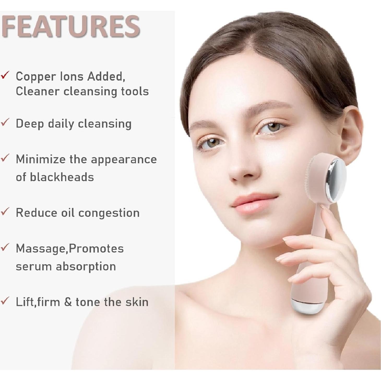 Cepillo Facial de Silicona Vaomts - Limpieza Profunda y Exfoliación