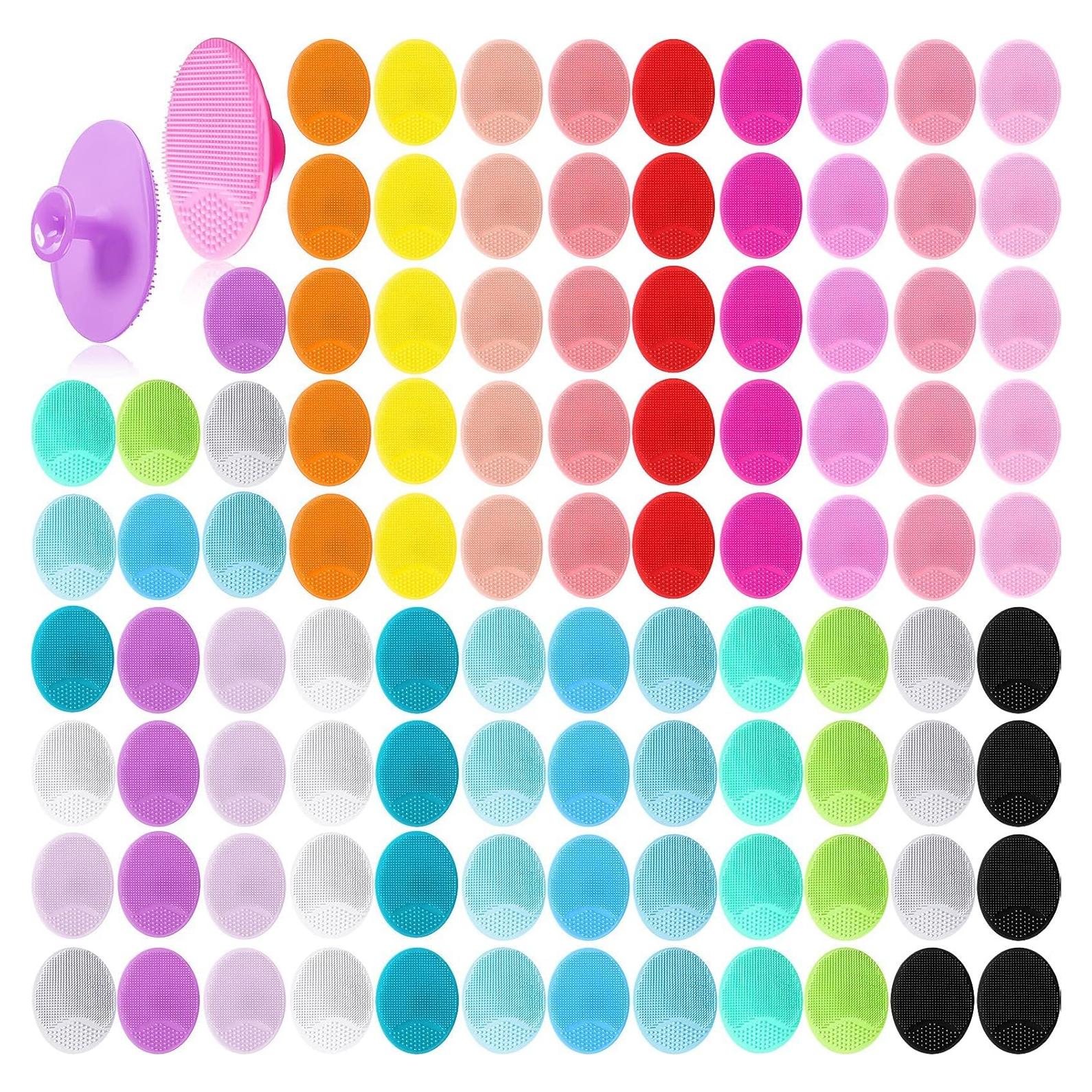 Juego de 100 Cepillos Faciales de Silicona Roshtia - 20 Colores