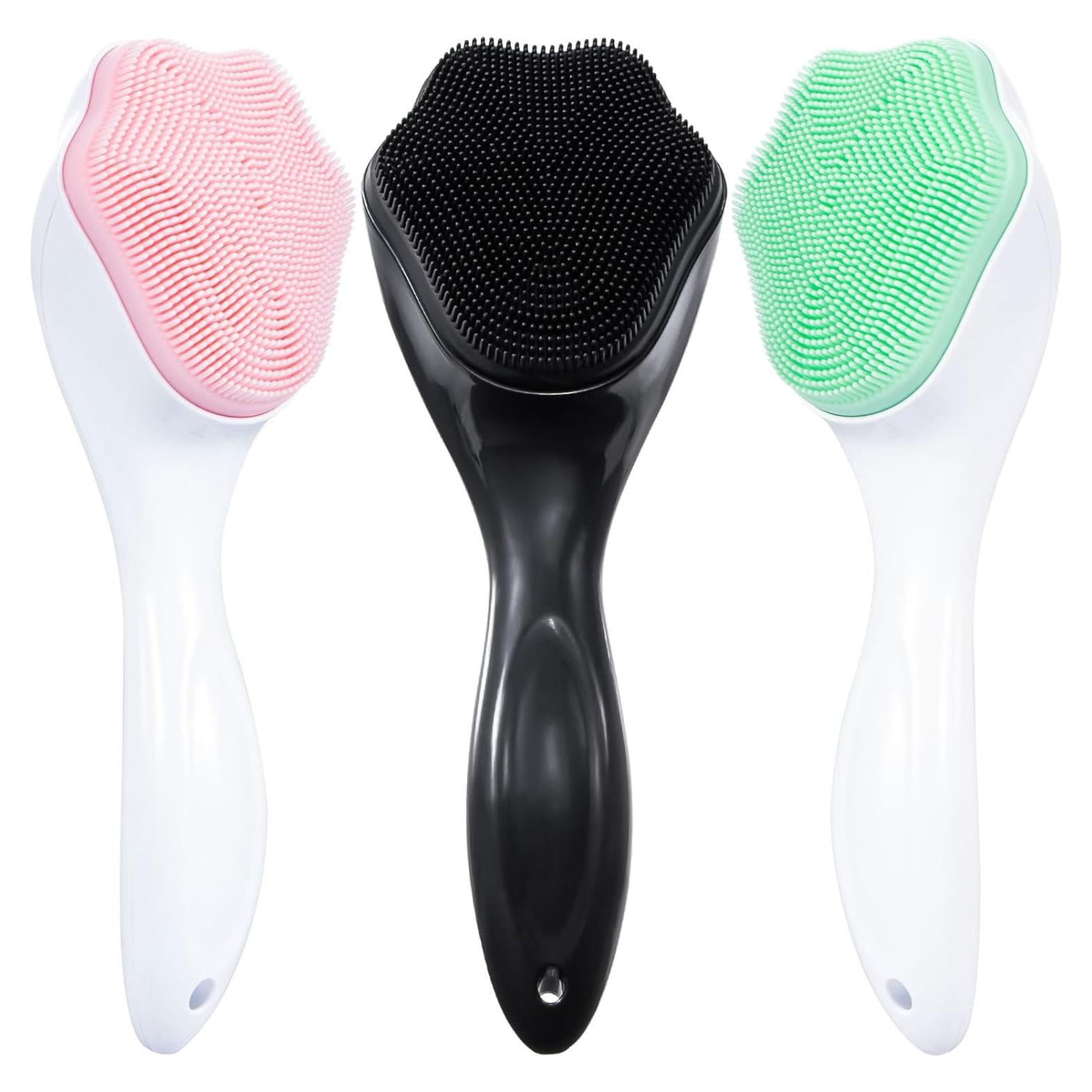 3 Cepillos Faciales de Silicona Ooloveminso para Exfoliar