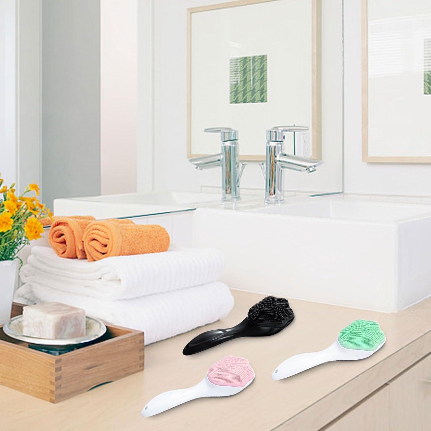 3 Cepillos Faciales de Silicona Ooloveminso para Exfoliar