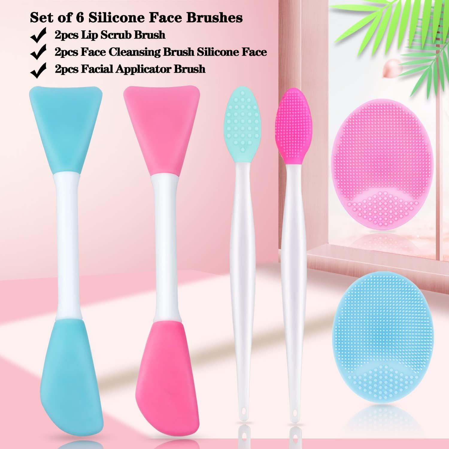 Juego de 6 Brochas de Silicona para Limpieza Facial Namgznso