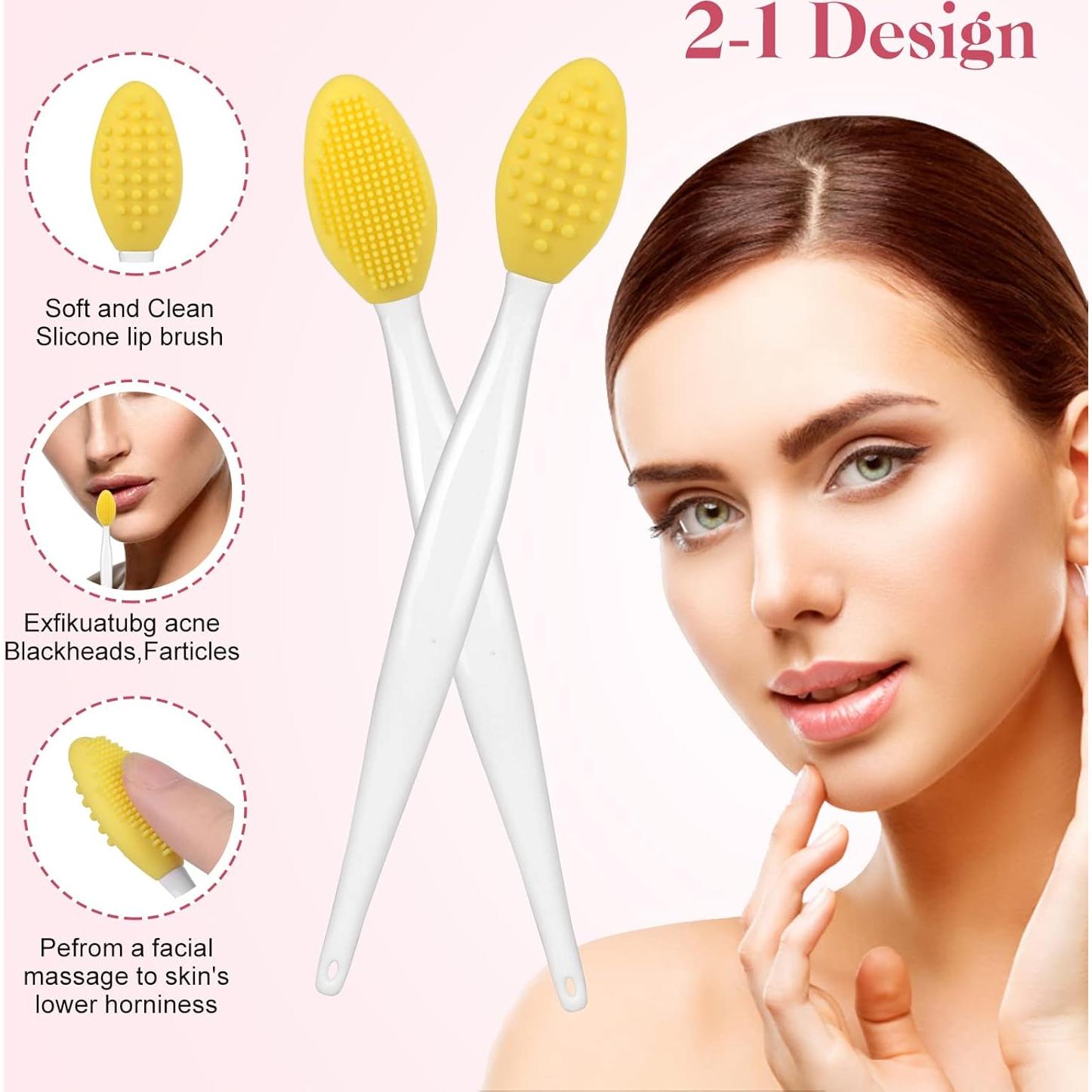 5 Piezas Cepillo Facial Exfoliante de Silicona Yoizyfree