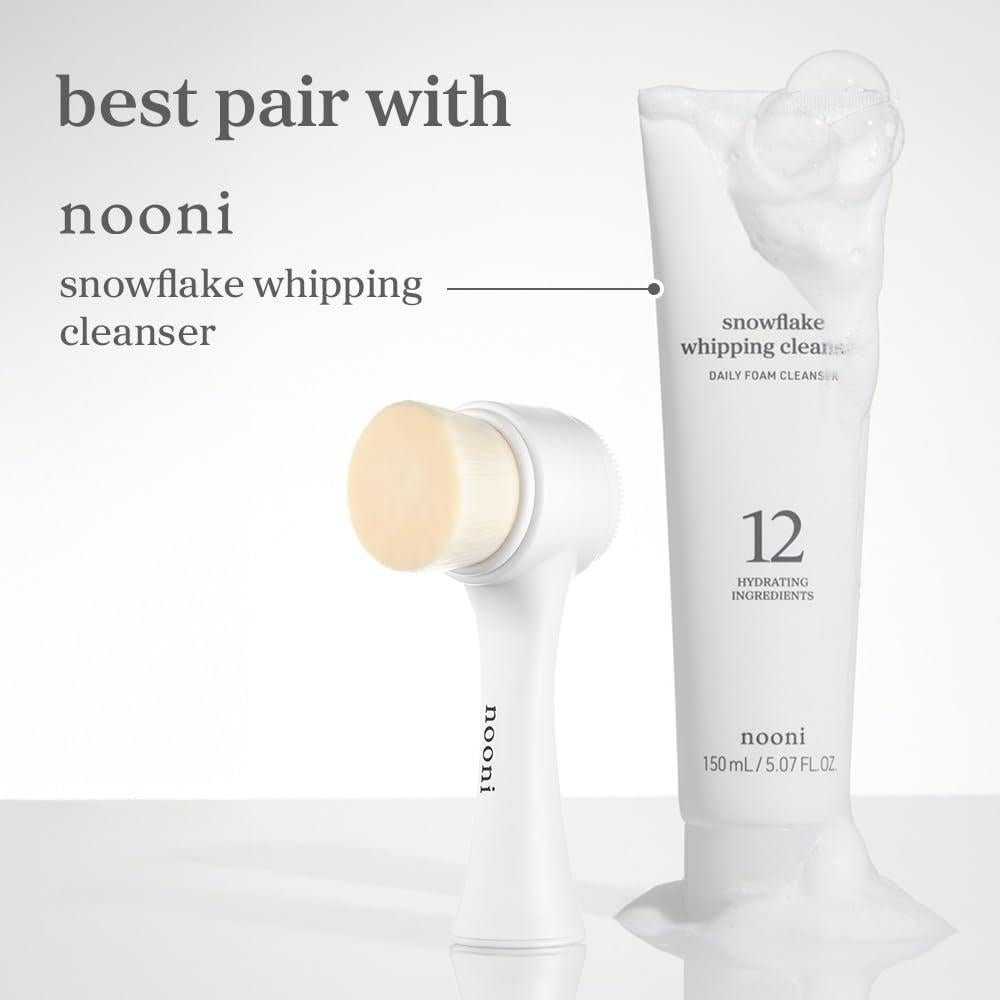 Cepillo de Limpieza Facial Nooni - Exfoliante Dual Silicona y Cerda