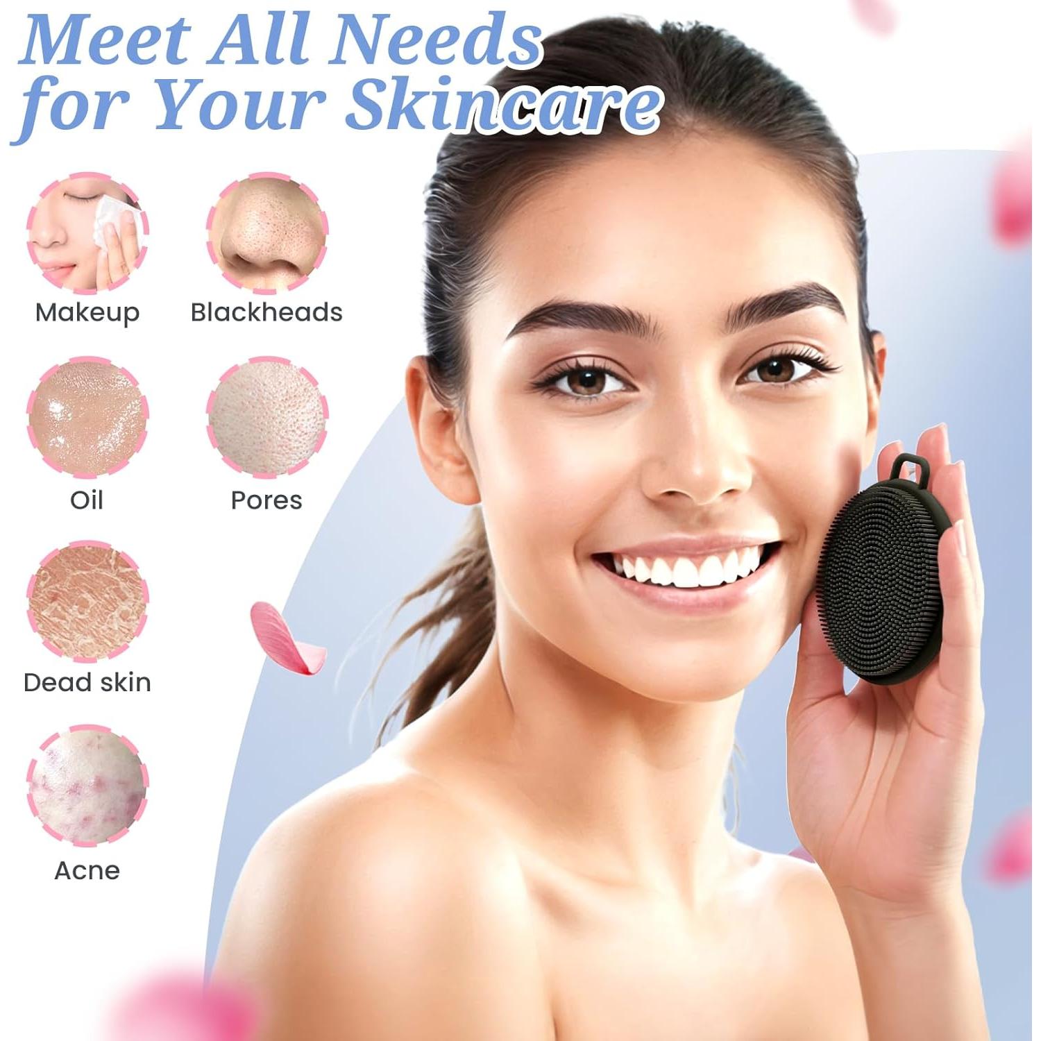 Exfoliador Facial de Silicona GEENOA con Mango Antideslizante