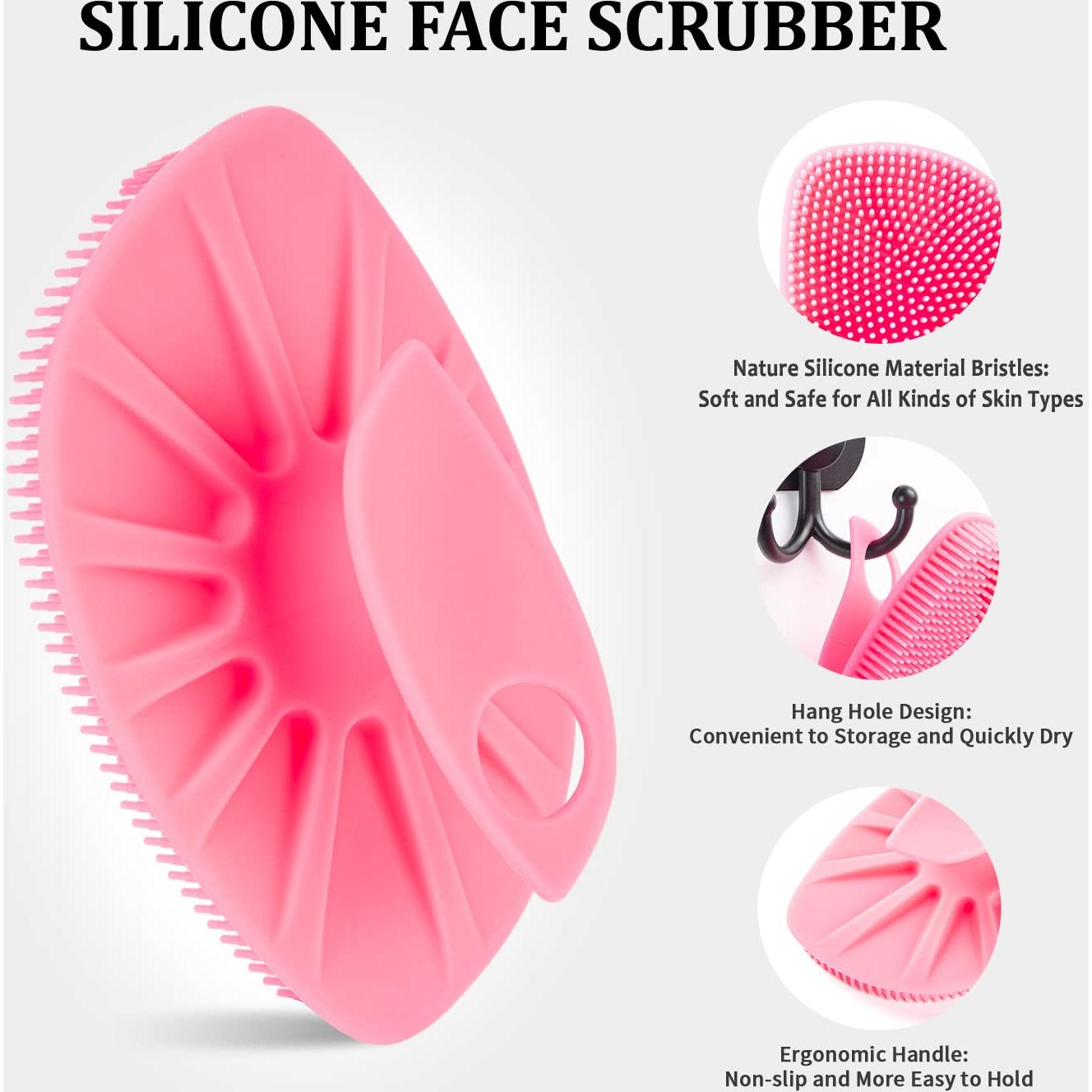 Esfregador Facial de Silicona HieerBus - Paquete de 2, 7.6cm