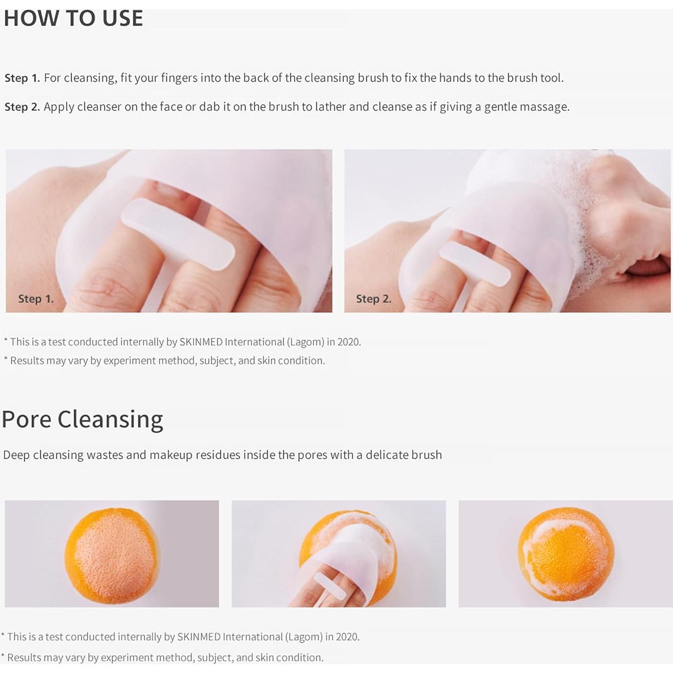 Cepillo Facial de Silicona LAGOM CLP-FC-BRS para Limpieza Suave