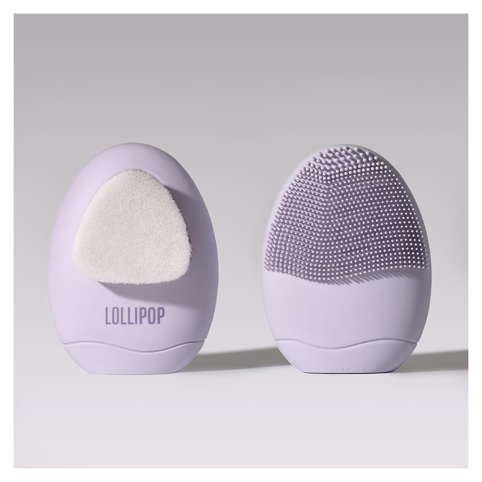 Exfoliador Facial de Silicona LOLLIPOP Ciruela Doble Cara