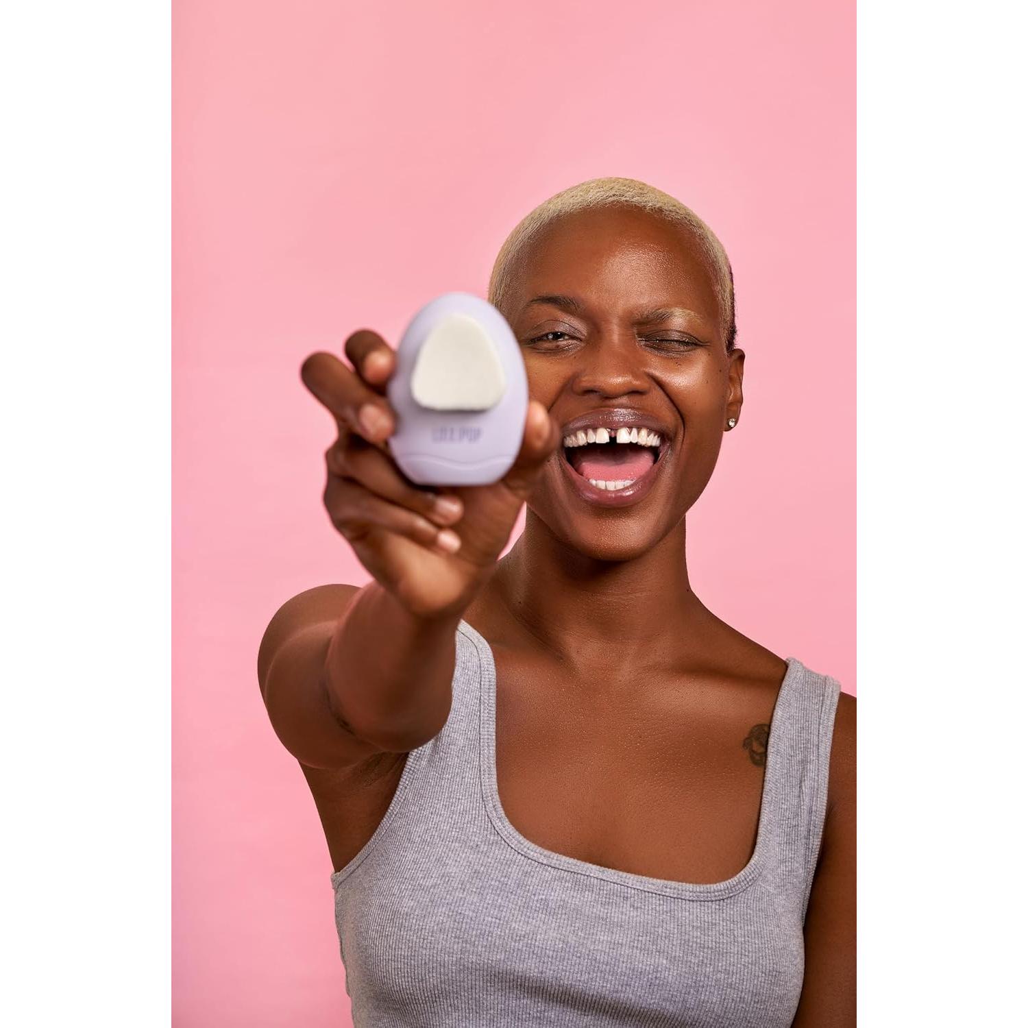 Exfoliador Facial de Silicona LOLLIPOP Ciruela Doble Cara