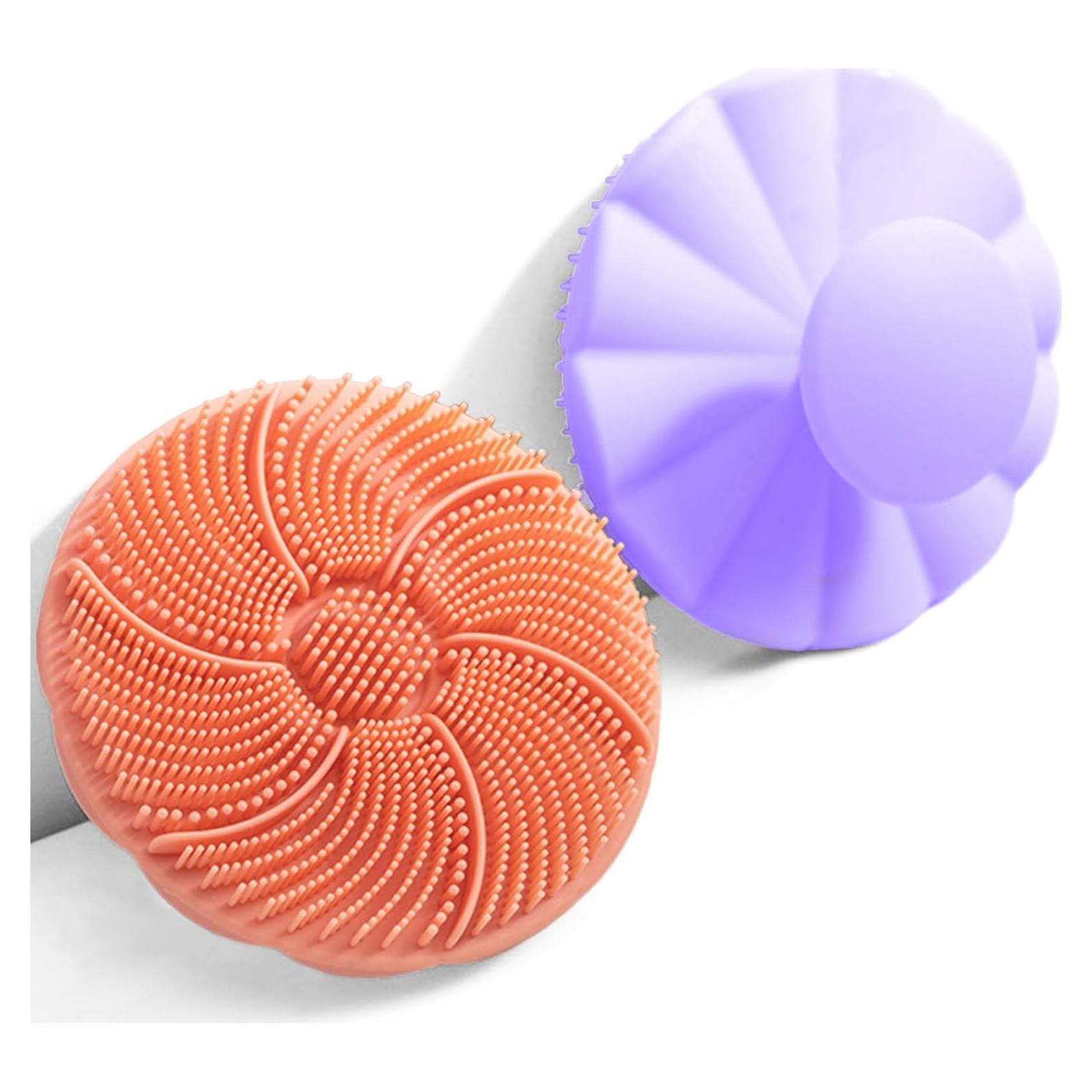 Cepillo Facial Exfoliador de Silicona Rosa y Púrpura 100g