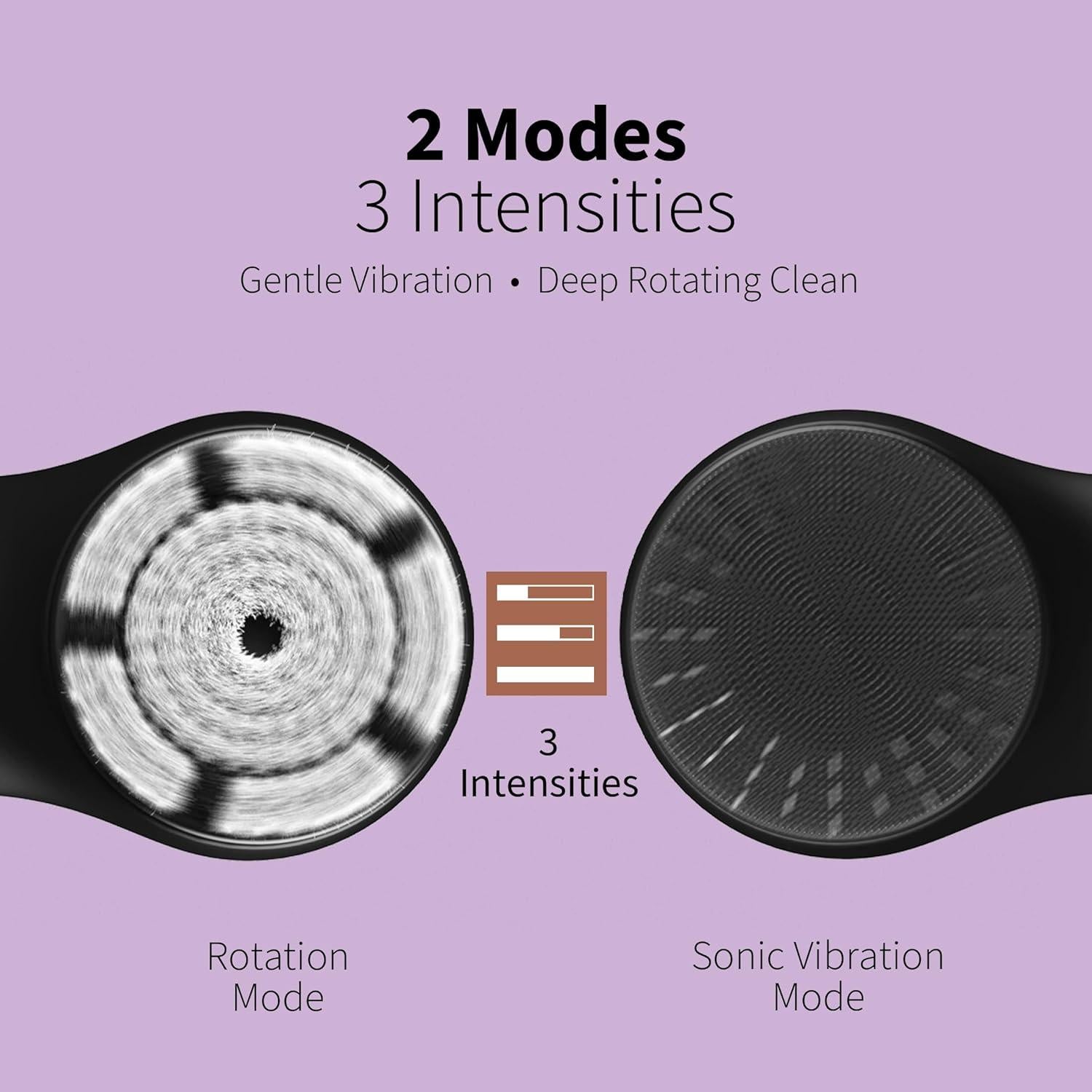 Cepillo Facial NagraCoola XPRE419 Negro, 3 Modos, Impermeable