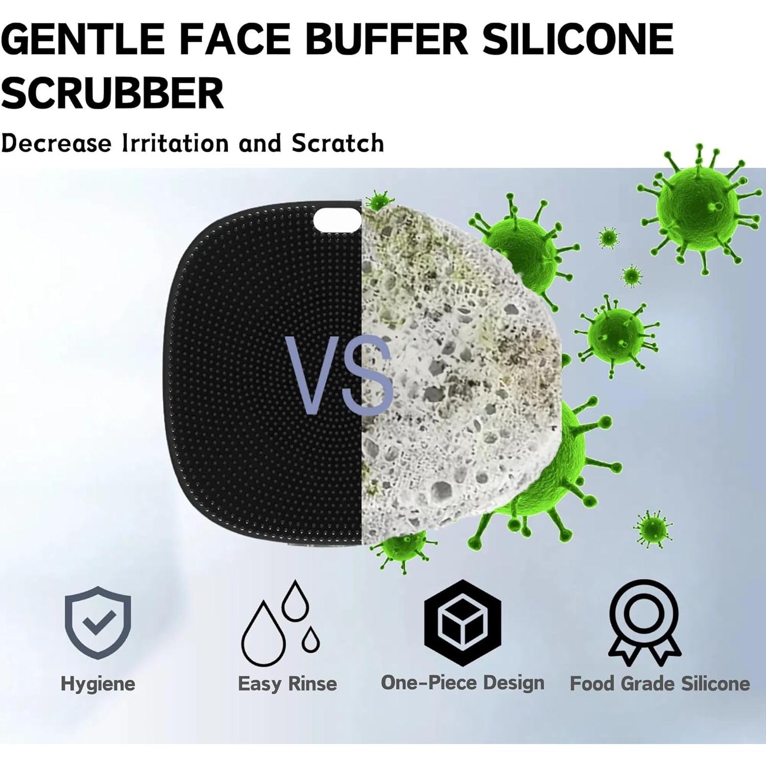 Cepillo Limpiador Facial INKERLEE de Silicona Suave 6.81cm