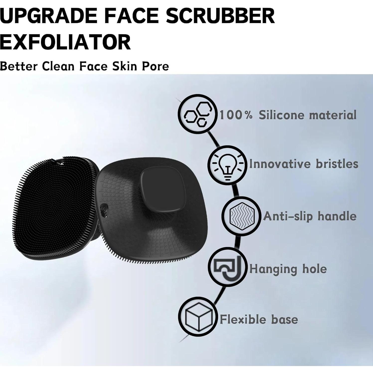 Cepillo Limpiador Facial INKERLEE de Silicona Suave 6.81cm