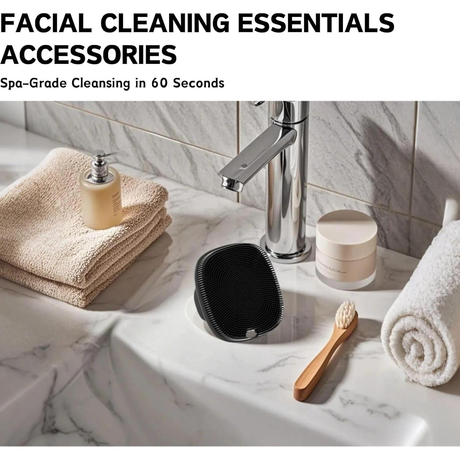 Cepillo Limpiador Facial INKERLEE de Silicona Suave 6.81cm