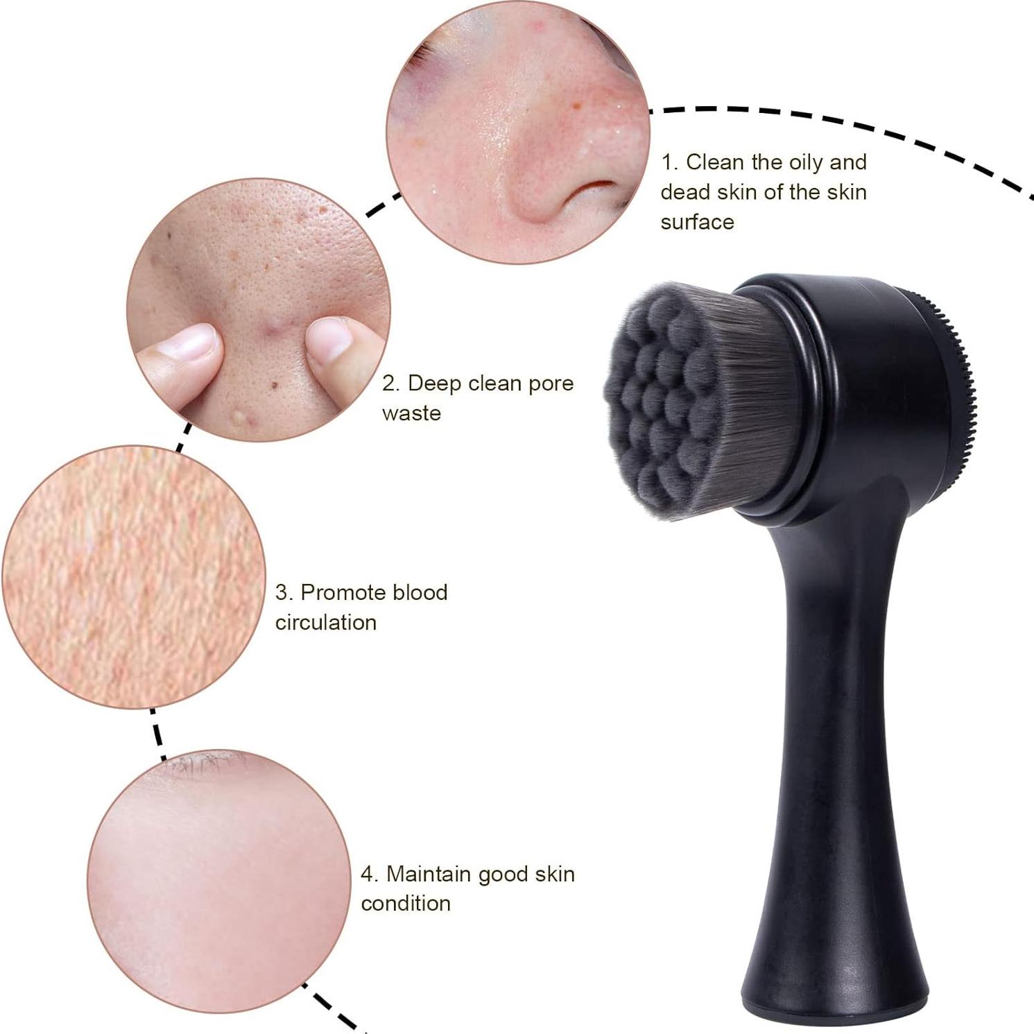 Cepillo Facial de Limpieza 2 en 1 ooloveminso Doble Cara