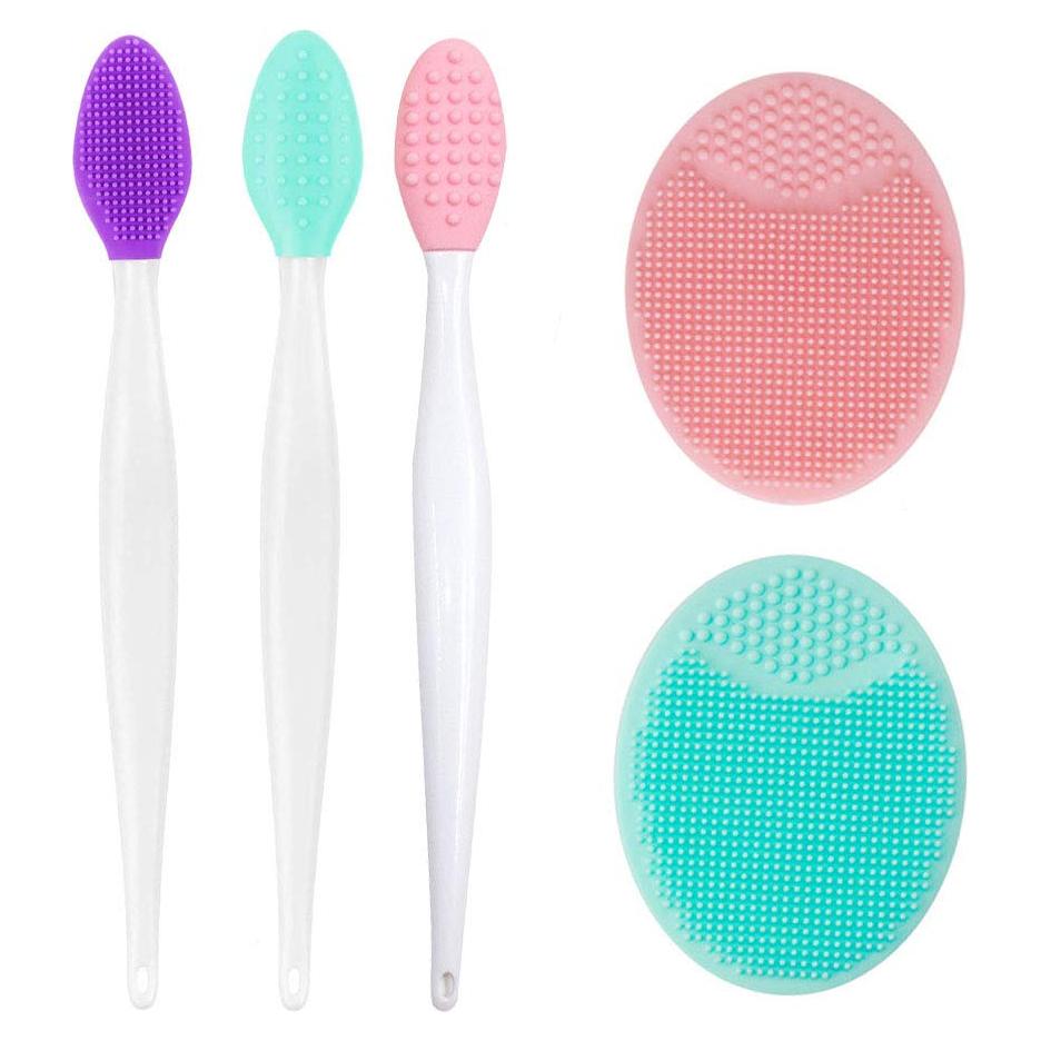 Set 3 Cepillos Exfoliantes de Silicona para Labios y Facial