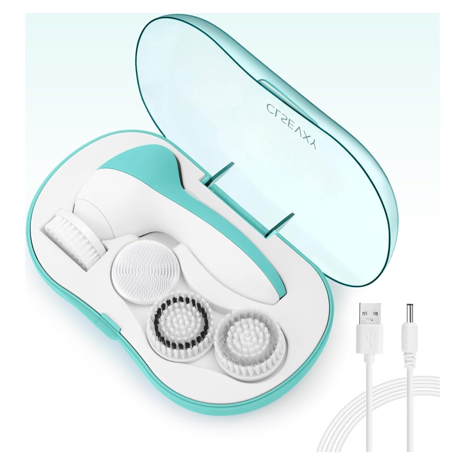 Cepillo Facial Giratorio CLSEVXY con 4 Cabezas y USB