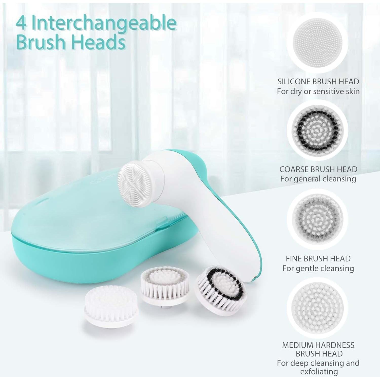 Cepillo Facial Giratorio CLSEVXY con 4 Cabezas y USB