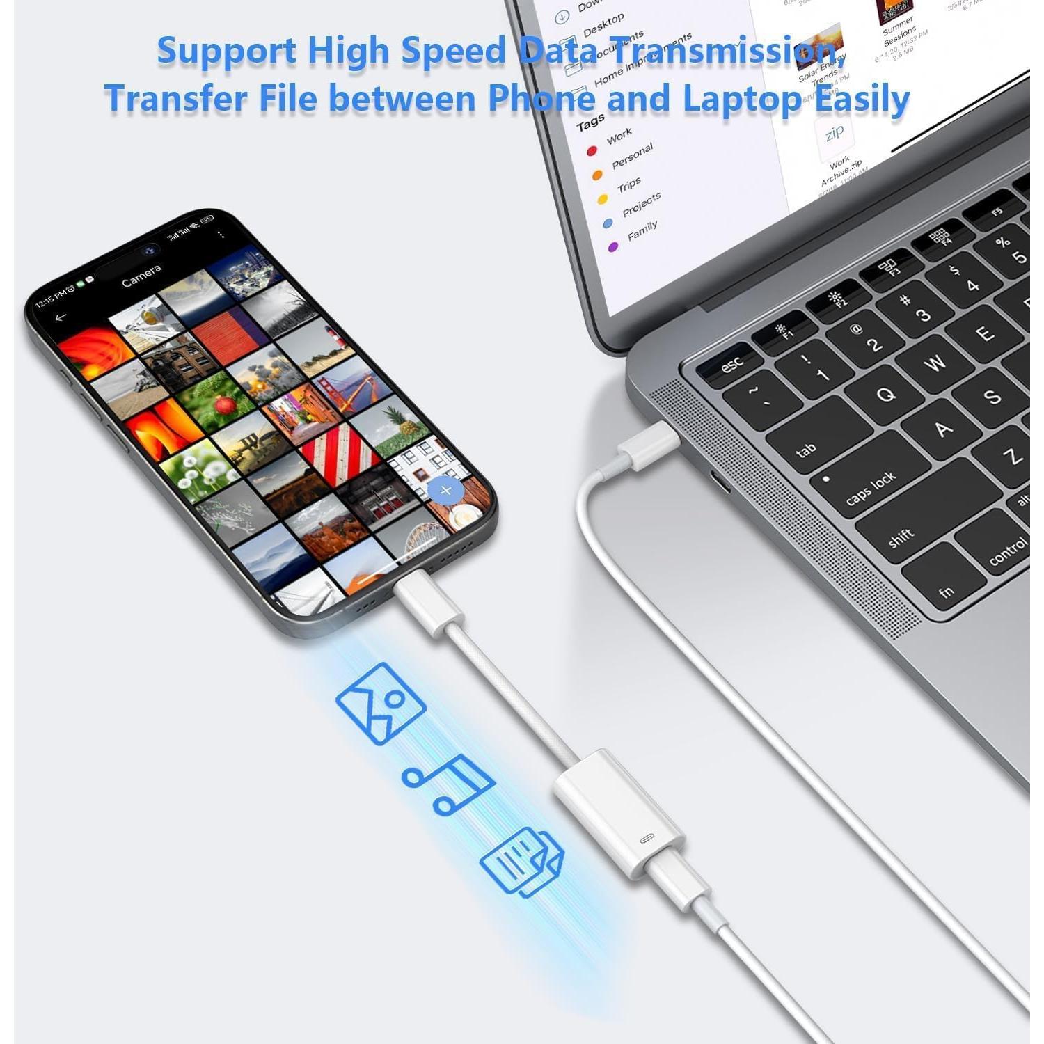 Adaptador Audio USB C a Lightning LecLooc para iPhone 16/15