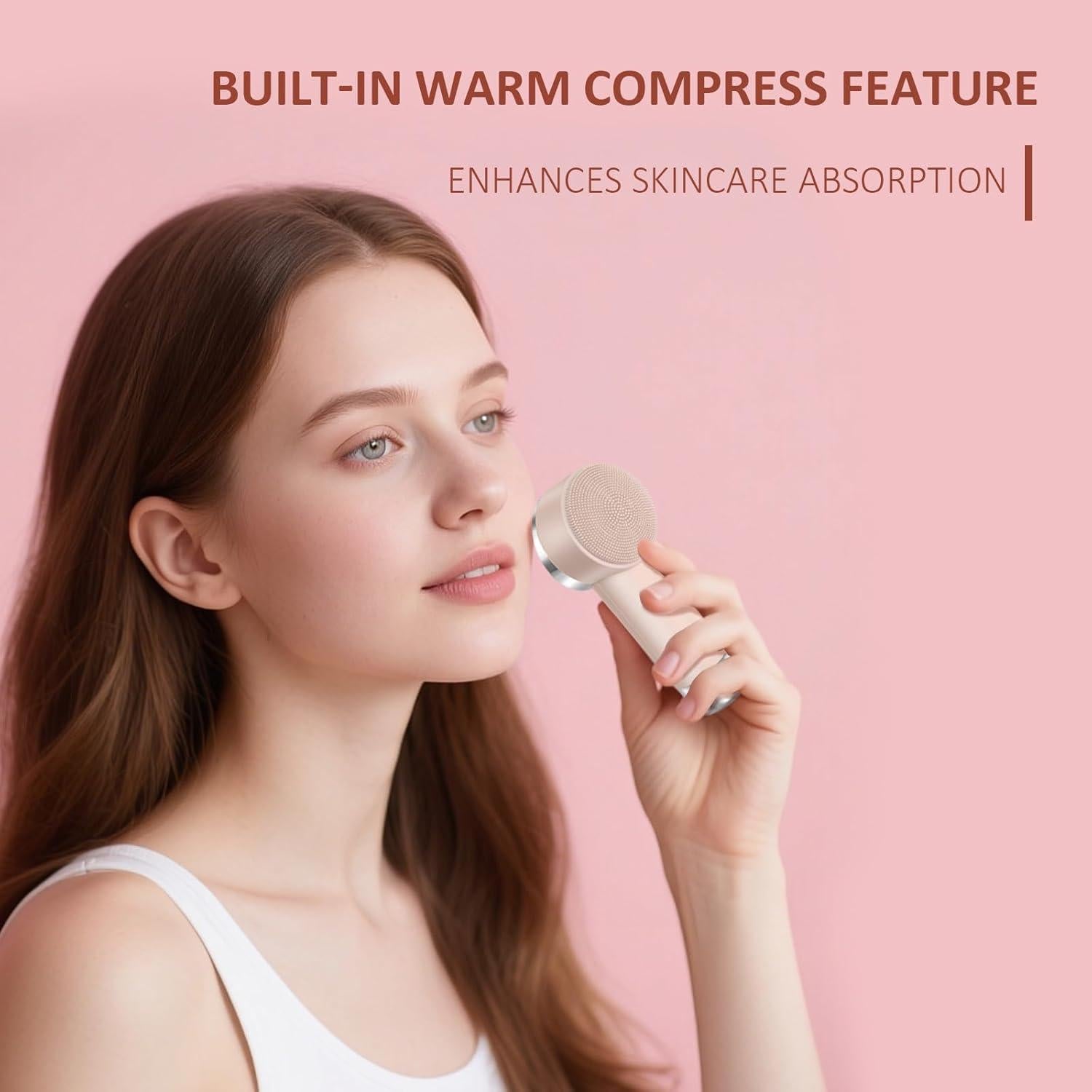 Cepillo Facial Eléctrico DAROMA 2-en-1 Silicona 5 Velocidades