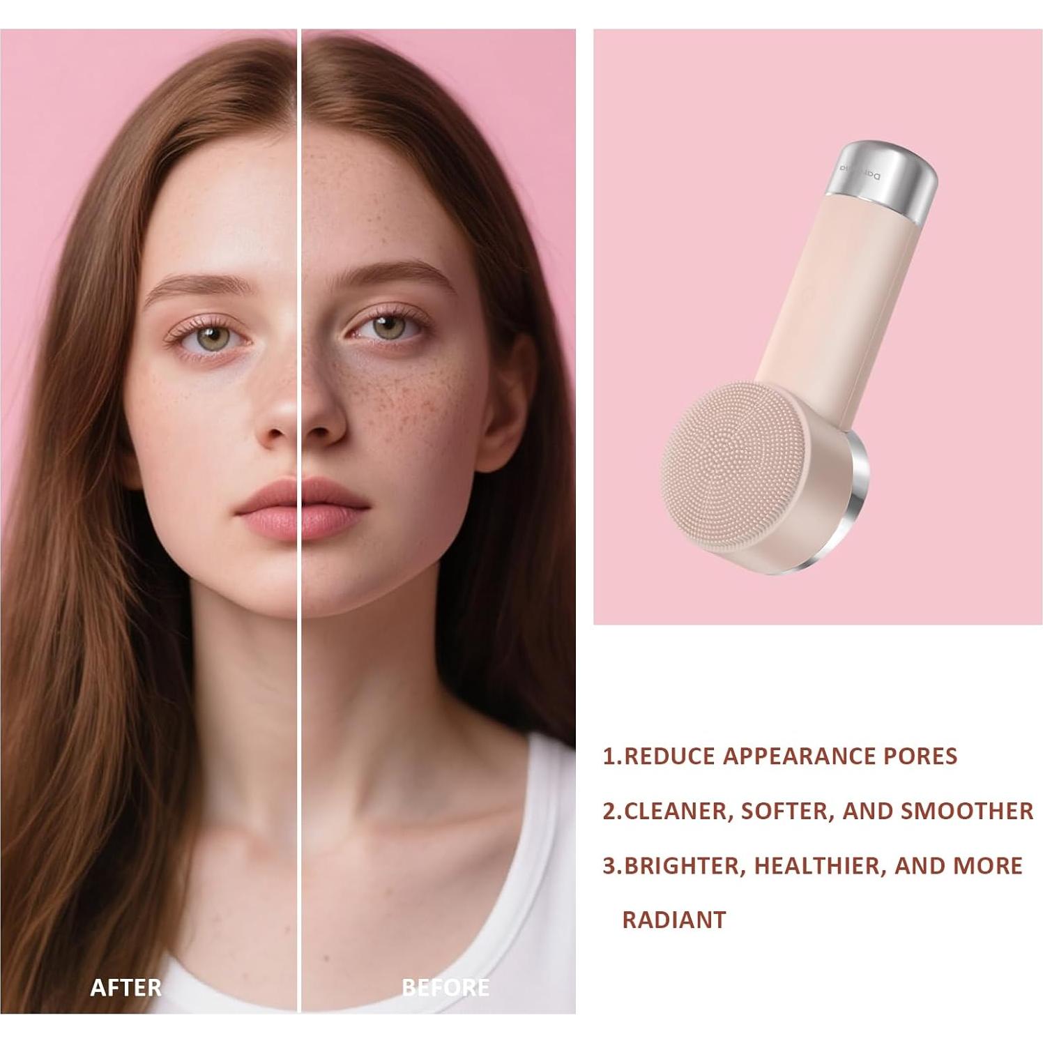 Cepillo Facial Eléctrico DAROMA 2-en-1 Silicona 5 Velocidades