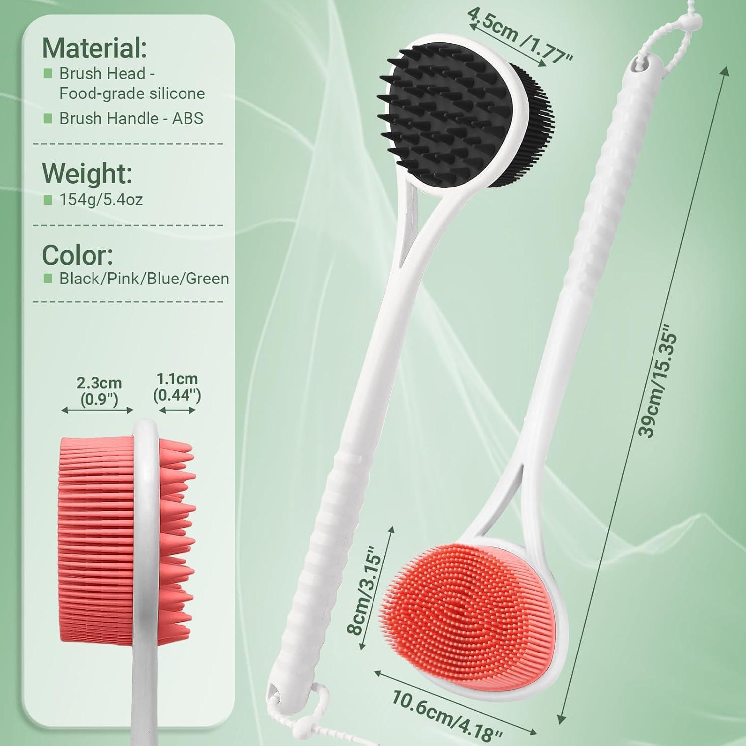 Juego de Exfoliadores de Silicona GEENOA 39cm Rosa 2PCS