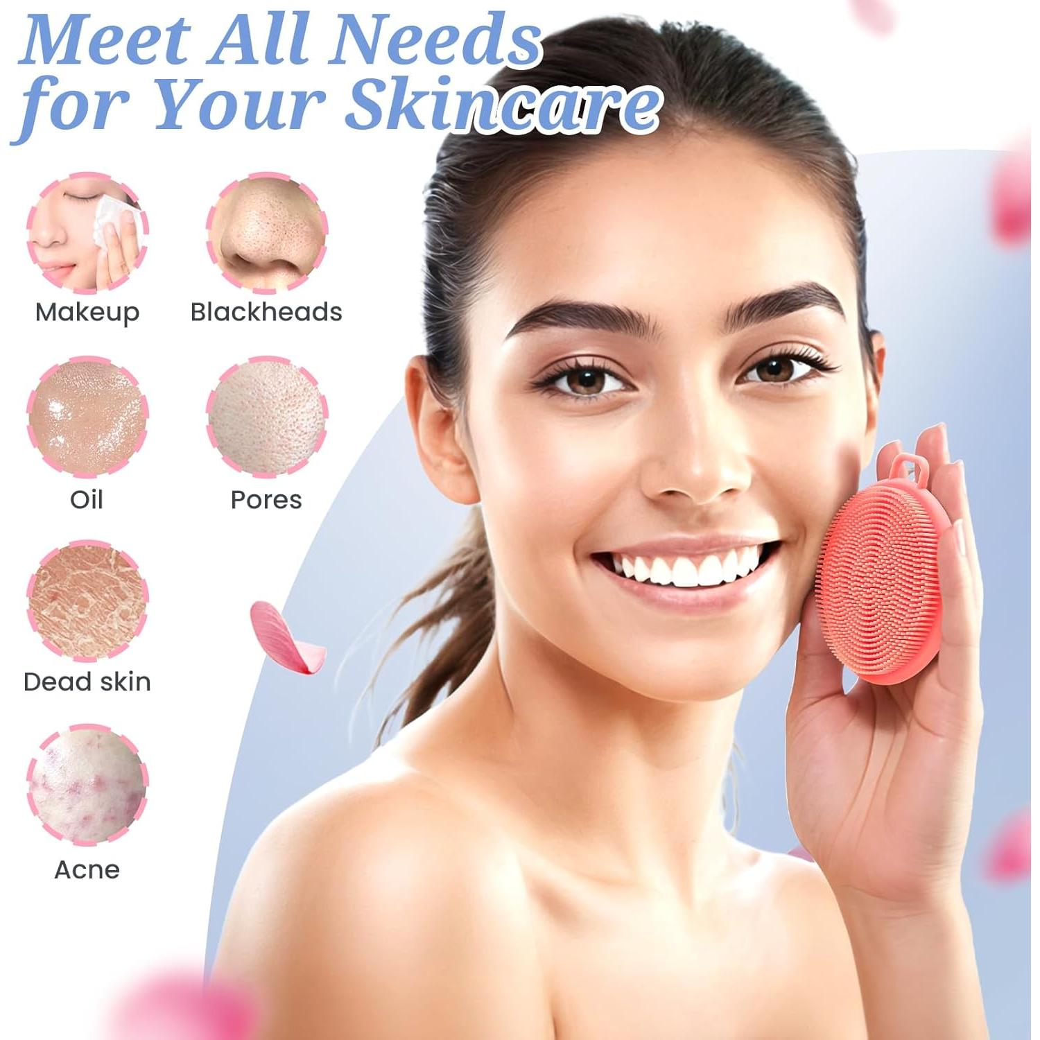 Juego de Exfoliadores de Silicona GEENOA 39cm Rosa 2PCS