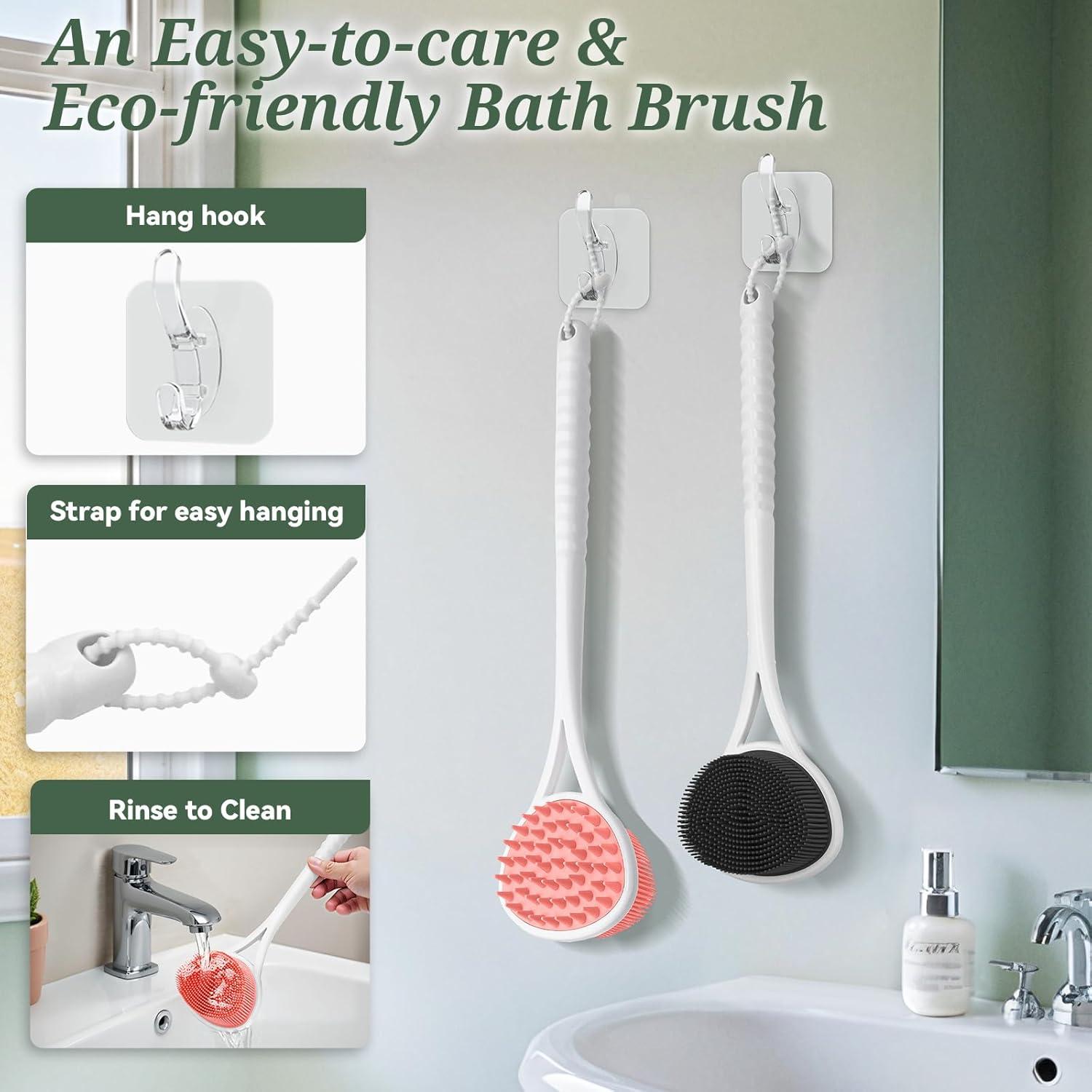 Juego de Exfoliadores de Silicona GEENOA 39cm Rosa 2PCS