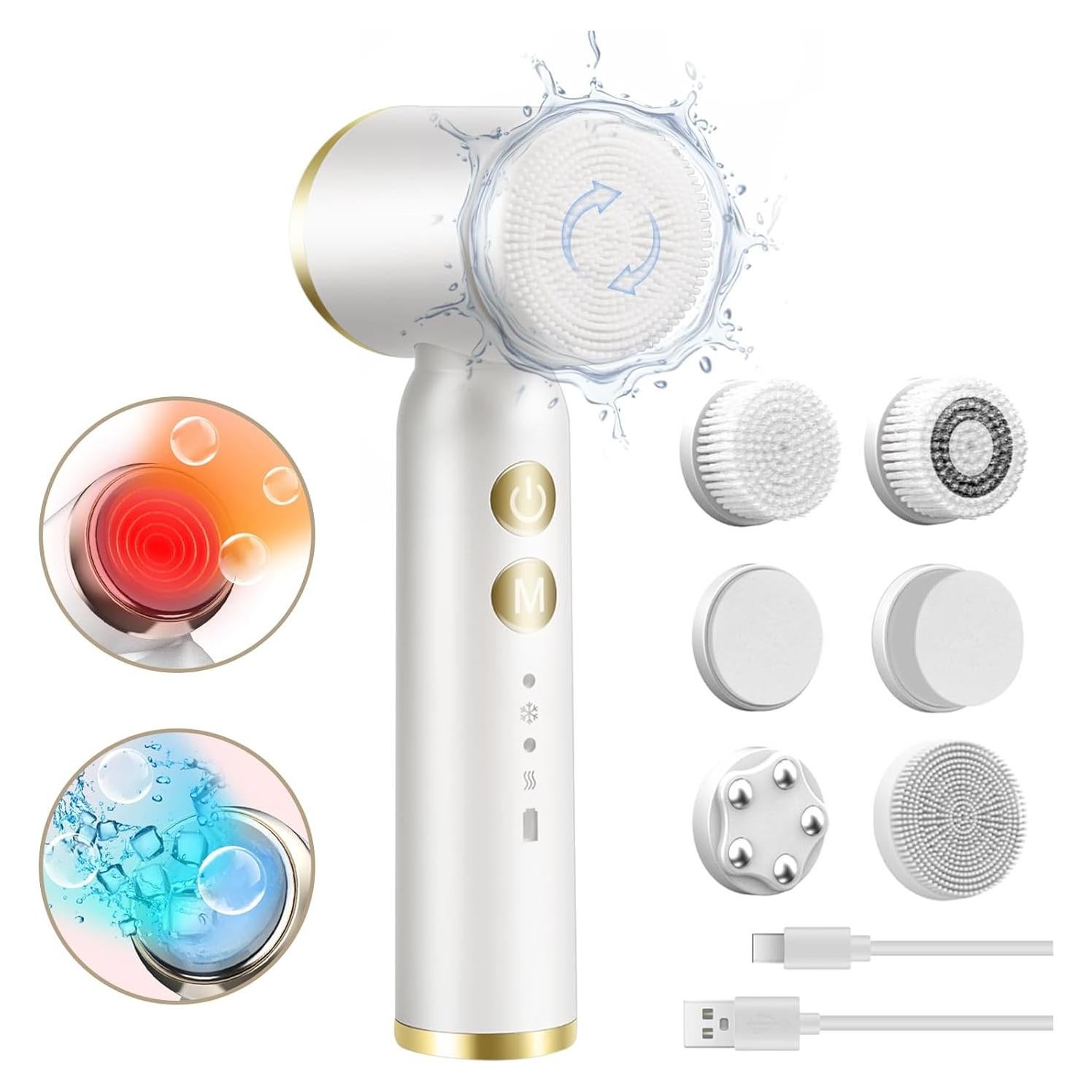 Cepillo Facial Eléctrico Landmore 8 en 1 Recargable Blanco