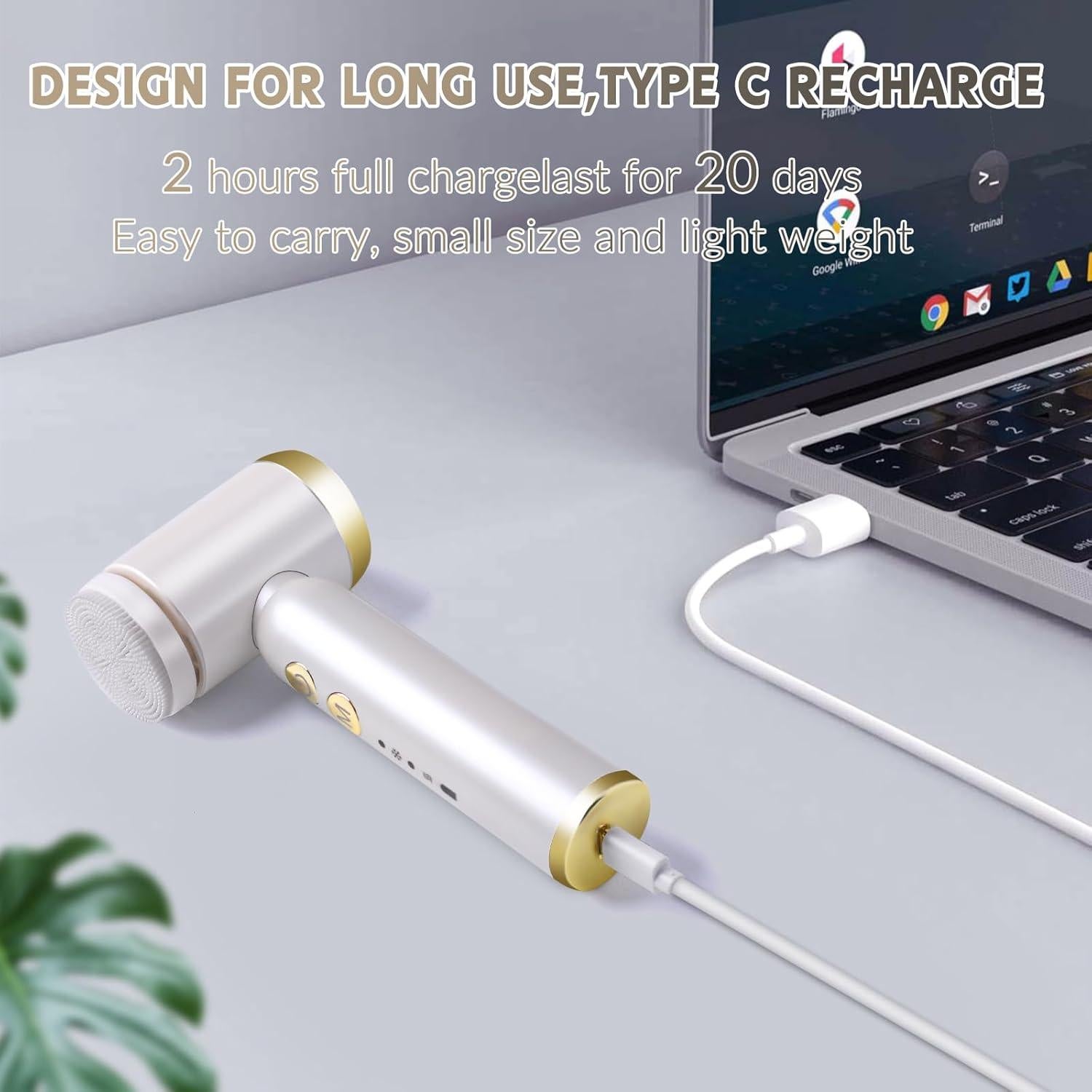 Cepillo Facial Eléctrico Landmore 8 en 1 Recargable Blanco