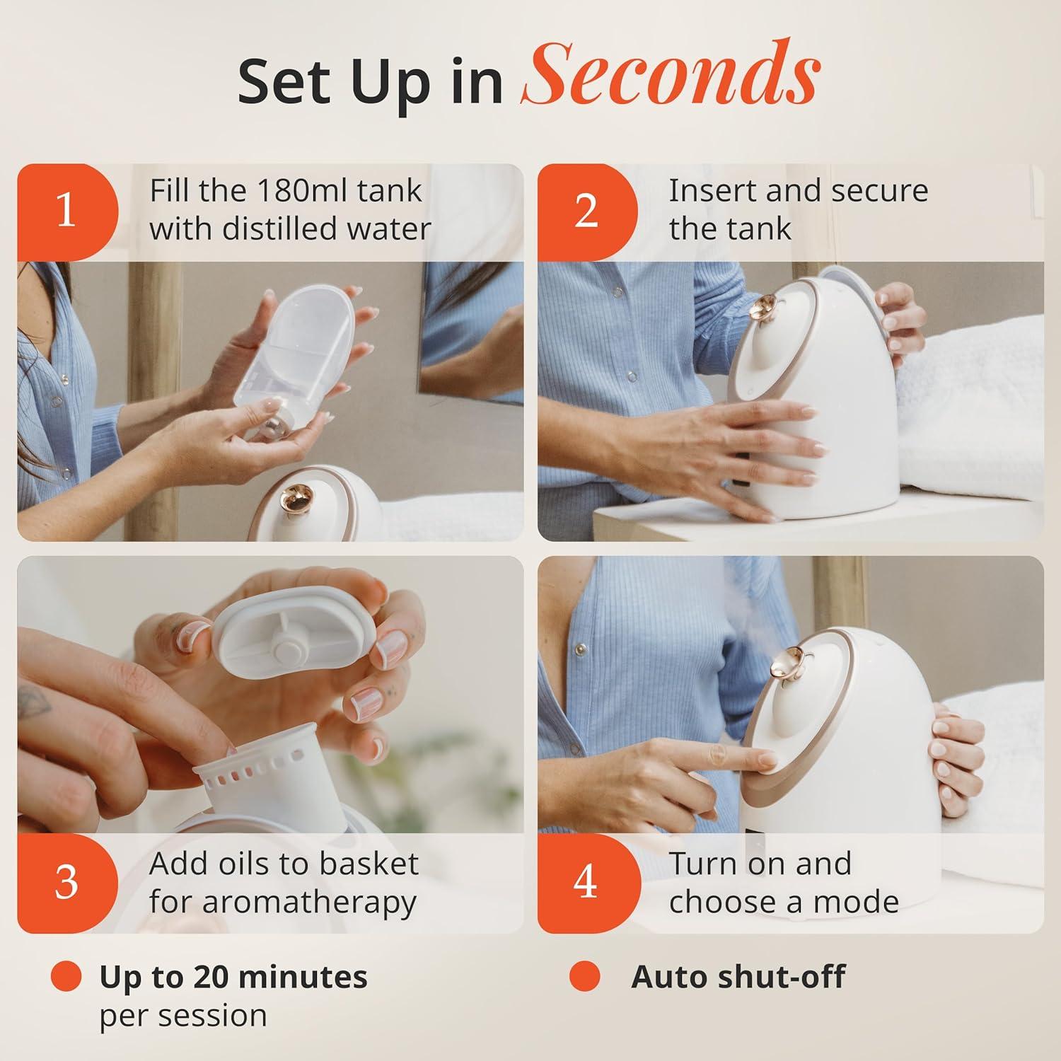 Vaporizador Facial Caliente y Frío Vanity Planet Senia - 6 Modos