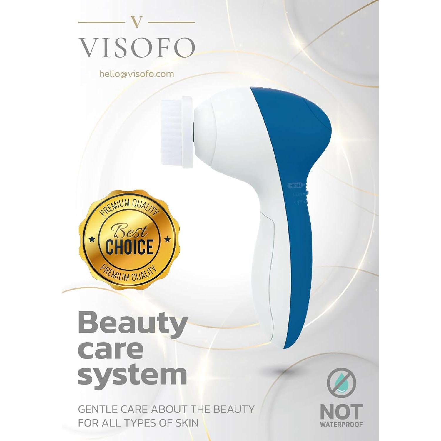 Cepillo Facial Exfoliador VISOFO Zafiro 7 Cabezas 2 Velocidades