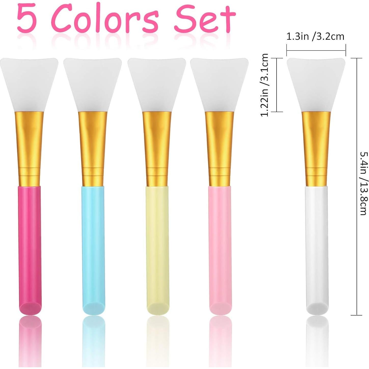 30 Brochas de Silicona para Mascarilla Facial Patelai - 5 Colores