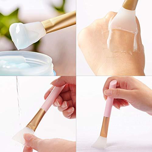 Tbestmax Set de 6 Pinceles de Silicona y 6 Diademas de Spa