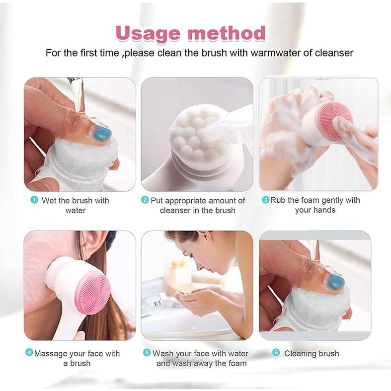 Cepillo Facial de Limpieza 2 en 1 OHES Doble Cara Silicona