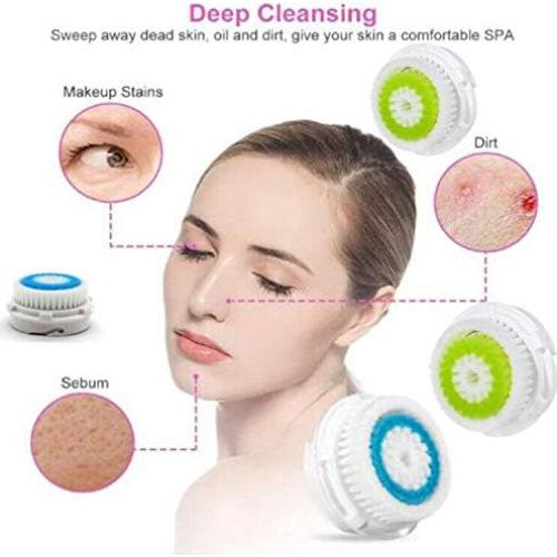 Cabezas de cepillo de limpieza facial Aznbox - 6 paquetes