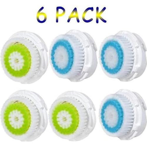 Cabezas de cepillo de limpieza facial Aznbox - 6 paquetes