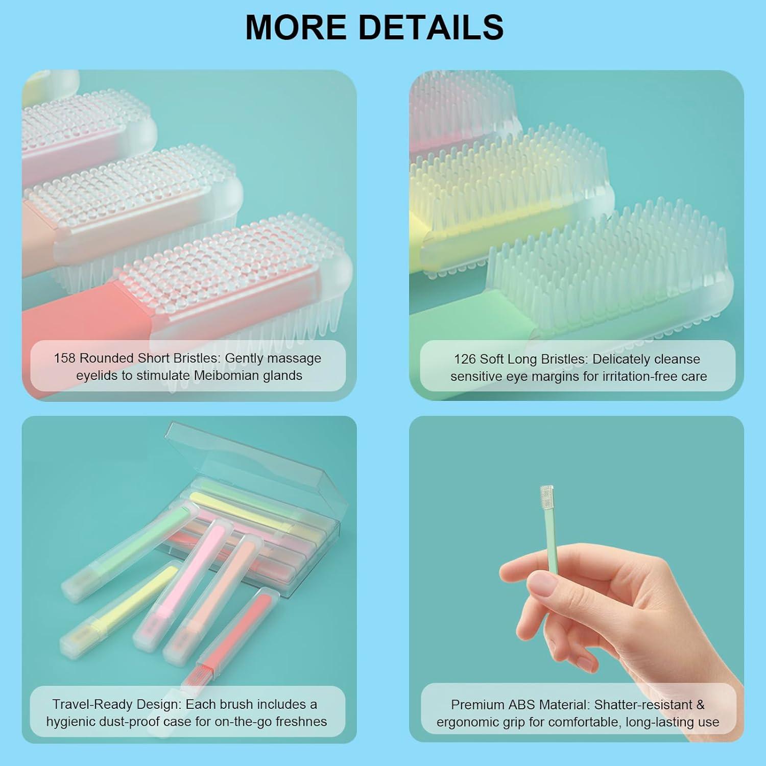 Cepillo de Silicona Suave para Párpados Sensibles - 10 Piezas