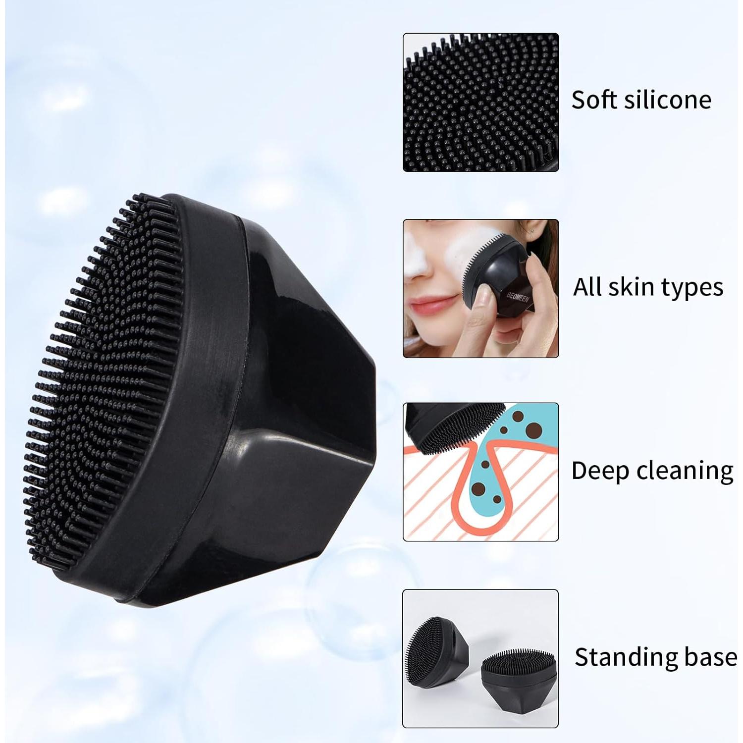 Exfoliador Facial de Silicona Beomeen - 4 Paquetes, Suave y Efectivo