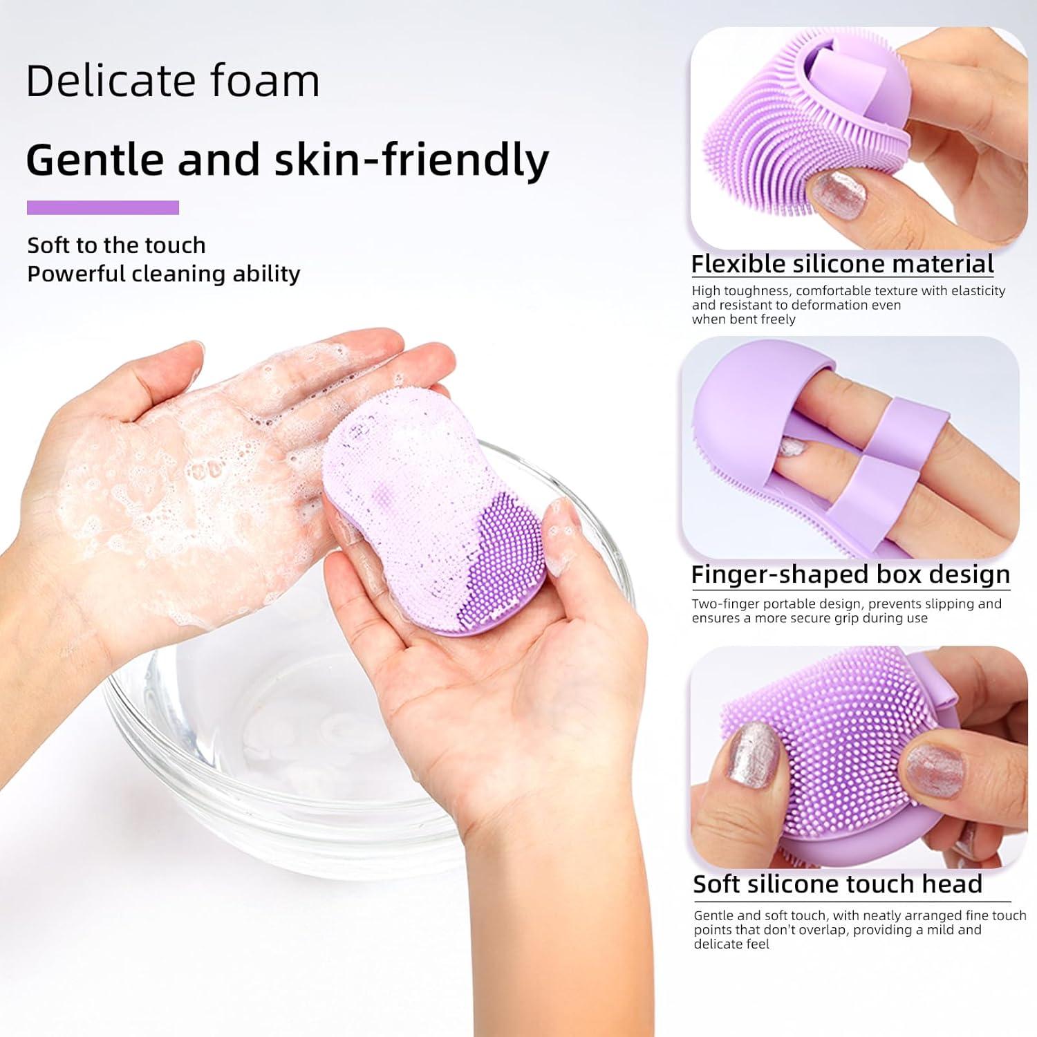 3 Exfoliadores de Silicona SHBLOMK para Limpieza Facial