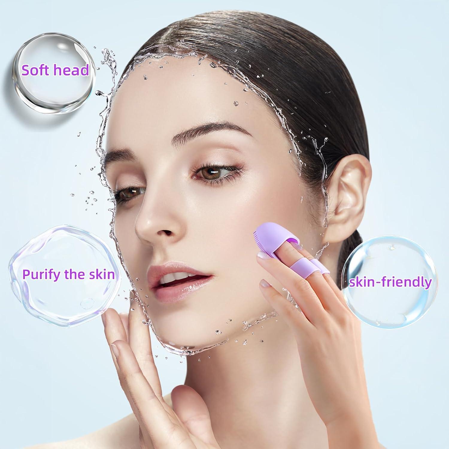 3 Exfoliadores de Silicona SHBLOMK para Limpieza Facial