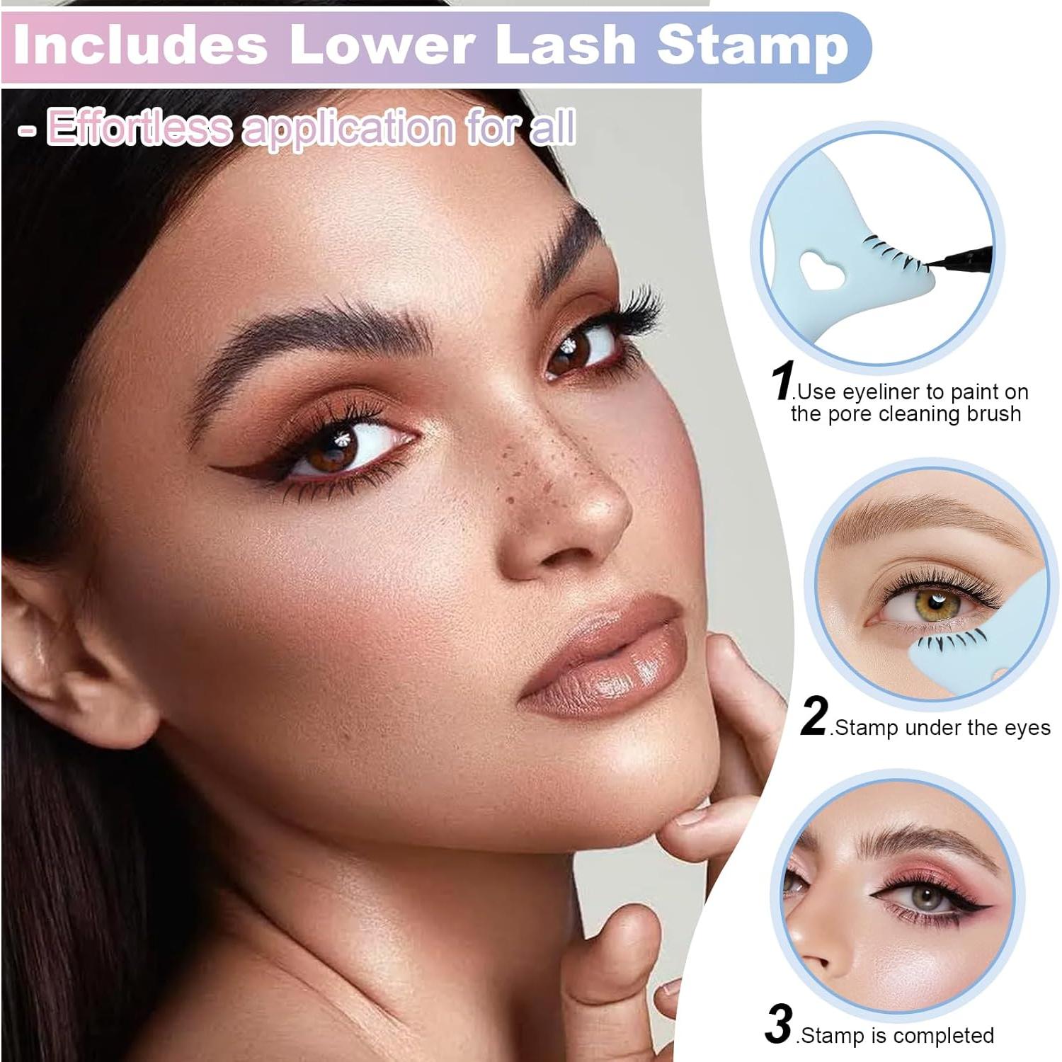 4 Piezas Cepillo Facial 2 en 1 Dexspoeny Silicona Rosa/Azul