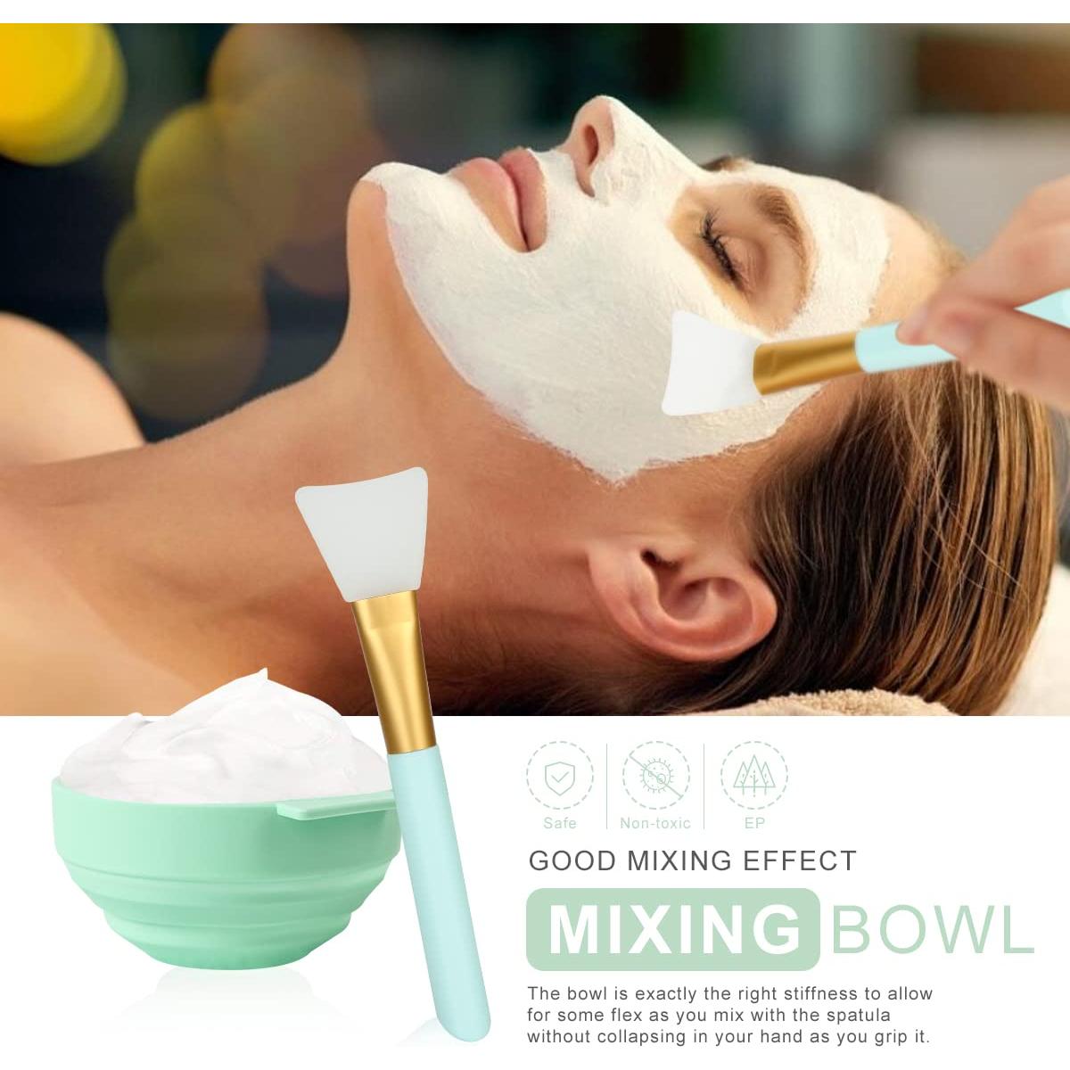 Juego de Tazones para Mezclar Mascarillas Faciales 5 en 1 Plazuria