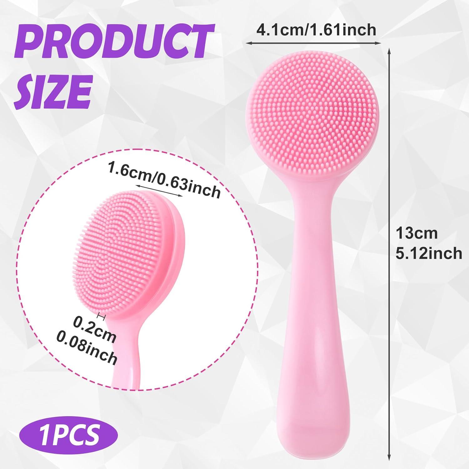 Cepillo Facial de Silicona HINZIC Rosa Exfoliador 13x4.1cm