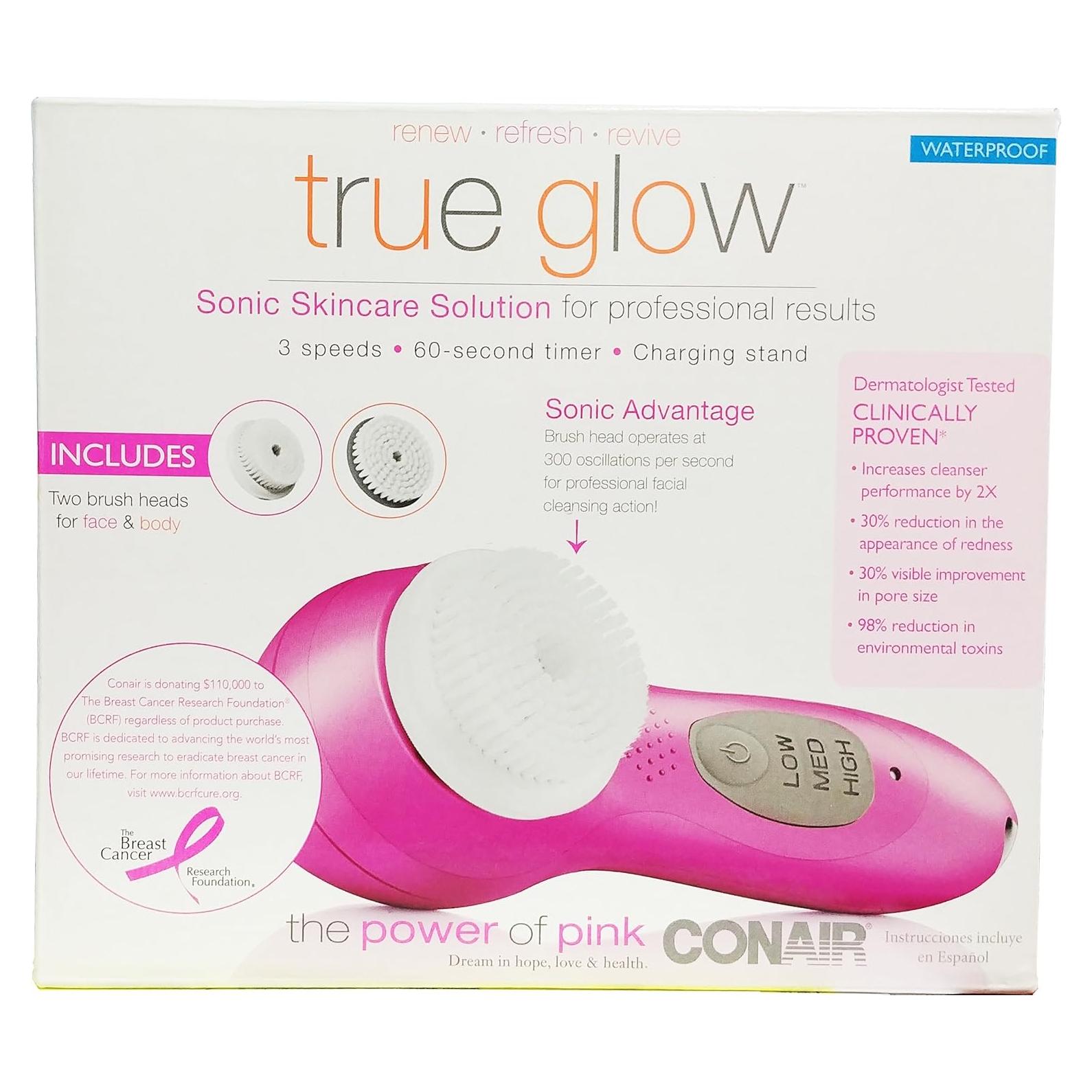 Cepillo Facial Sónico Conair True Glow - Limpieza Profunda