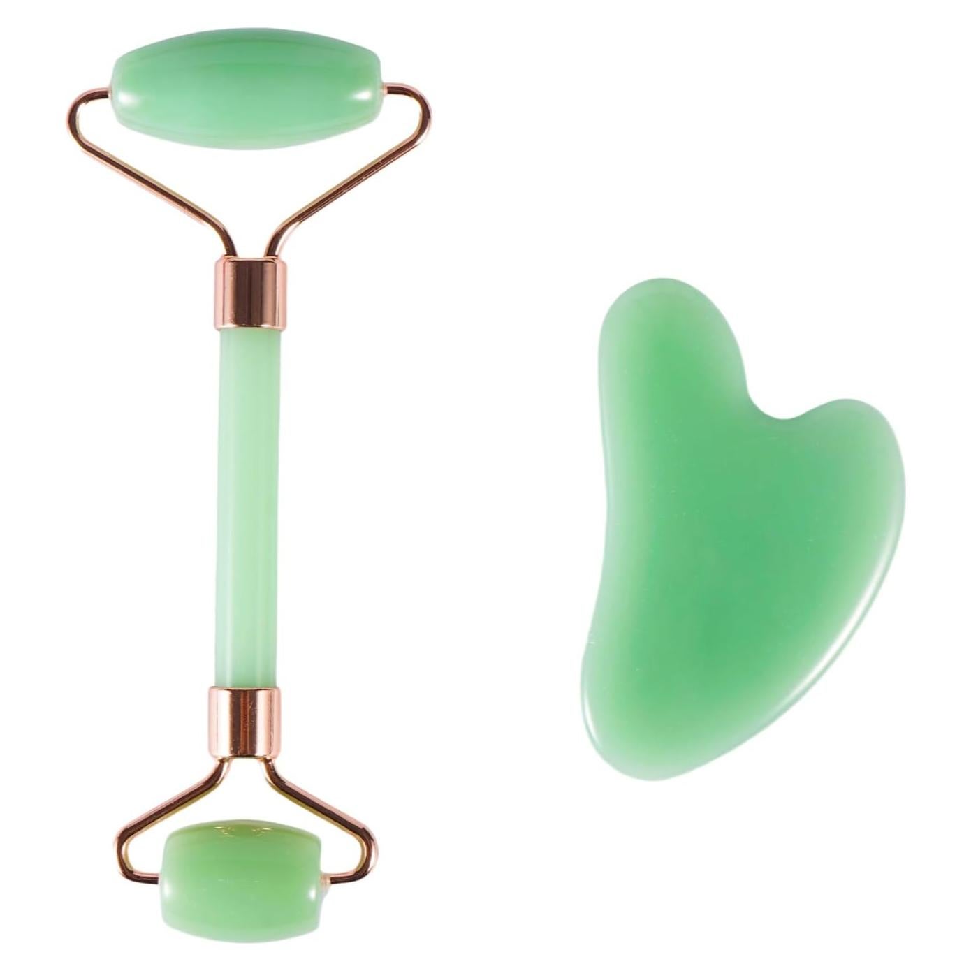 Juego de 2 herramientas de raspado facial YAMHOHO - Rodillo y Guasha