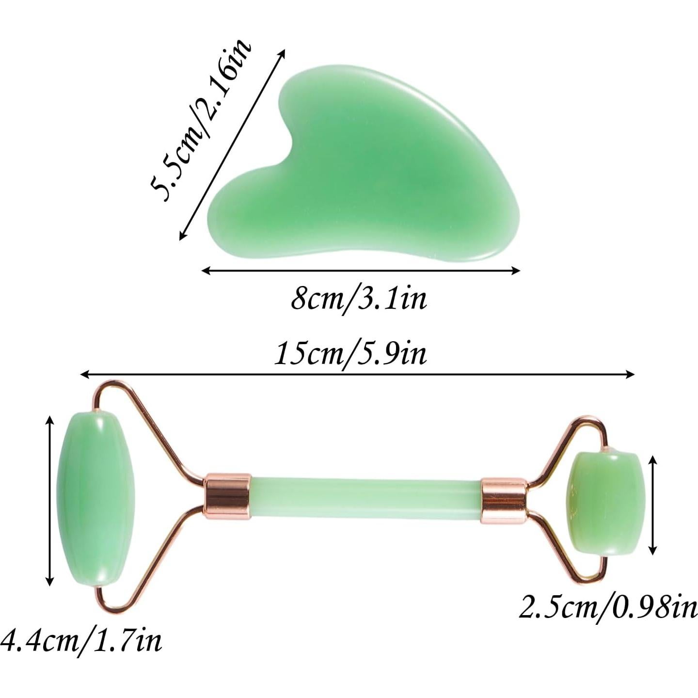 Juego de 2 herramientas de raspado facial YAMHOHO - Rodillo y Guasha