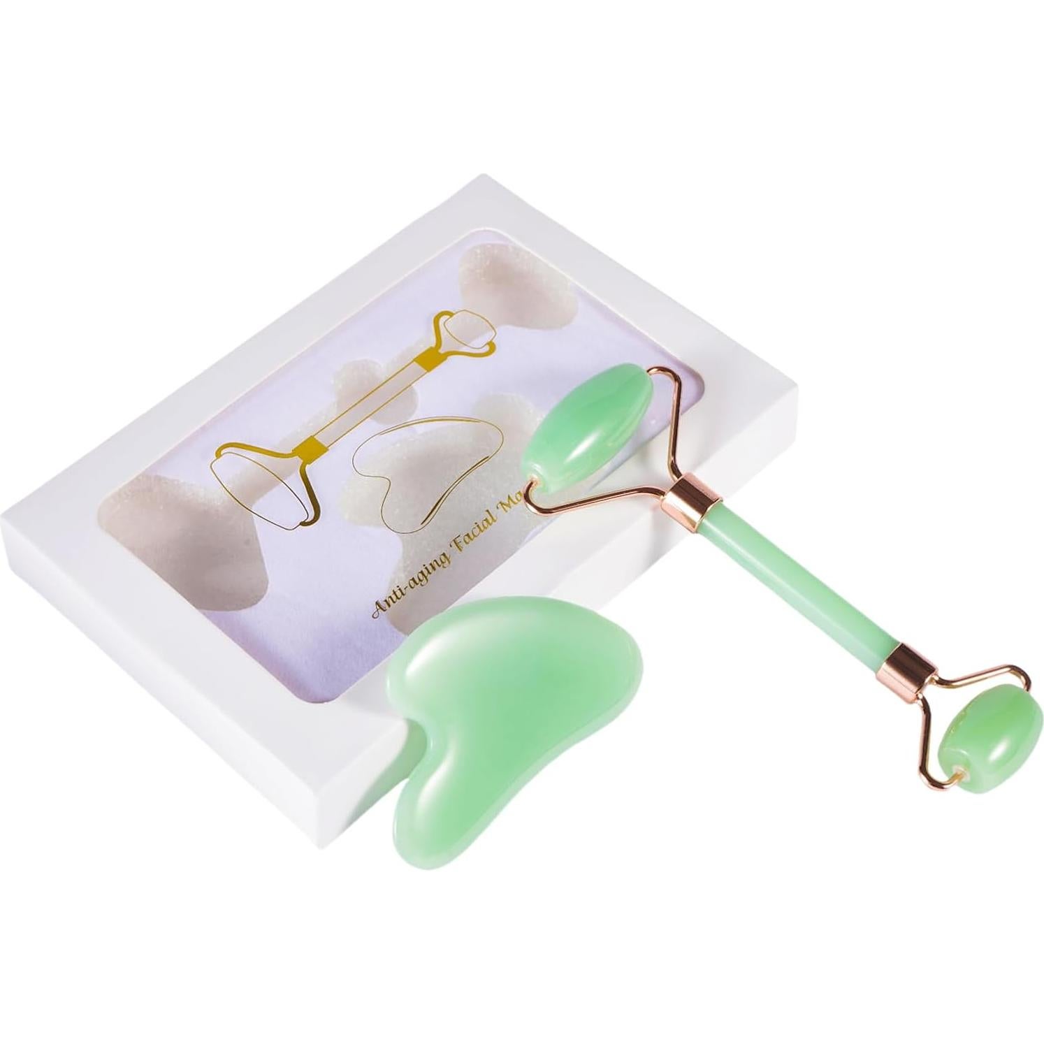 Juego de 2 herramientas de raspado facial YAMHOHO - Rodillo y Guasha