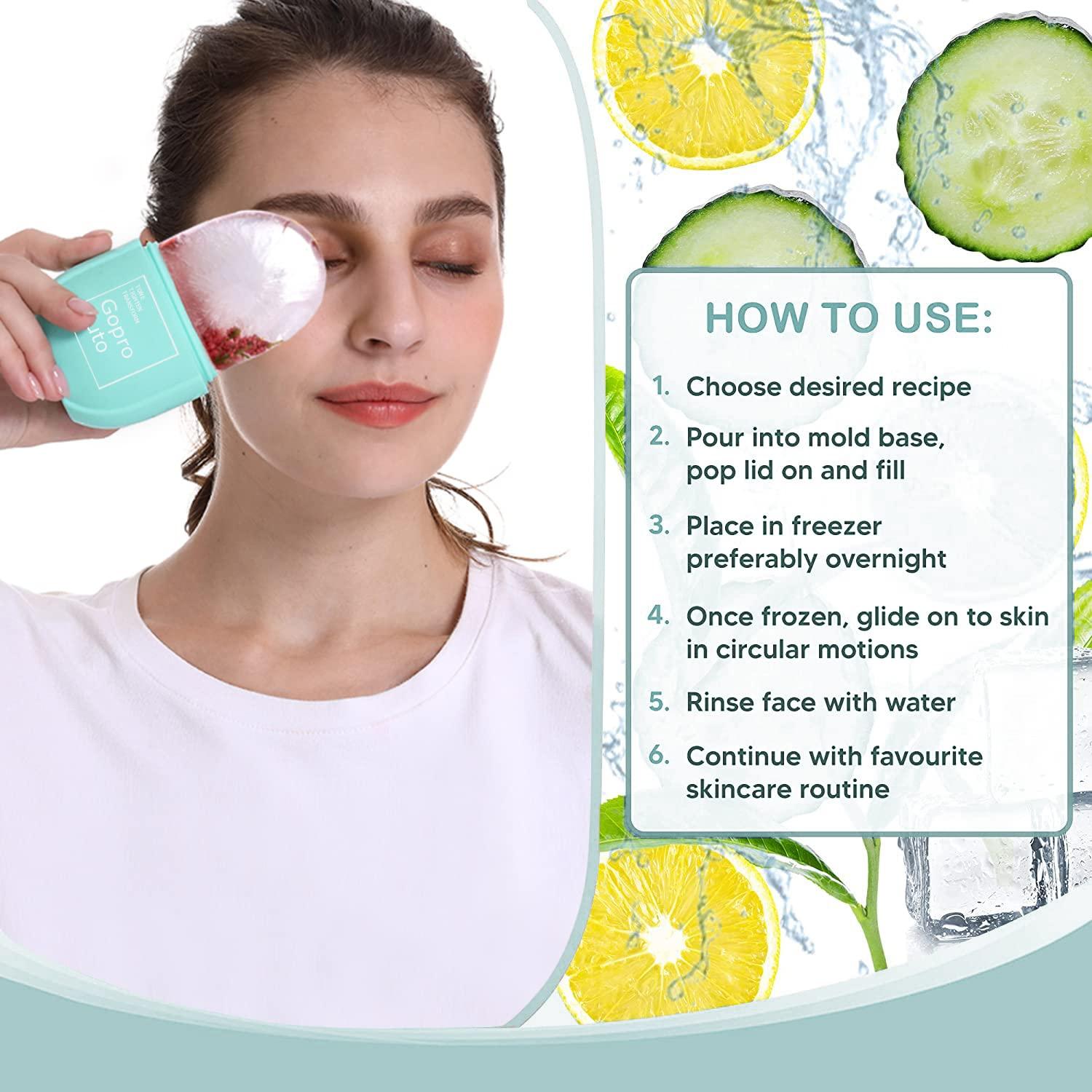 Rodillo de Hielo Facial Goproauto - Azul Cielo, 10cm